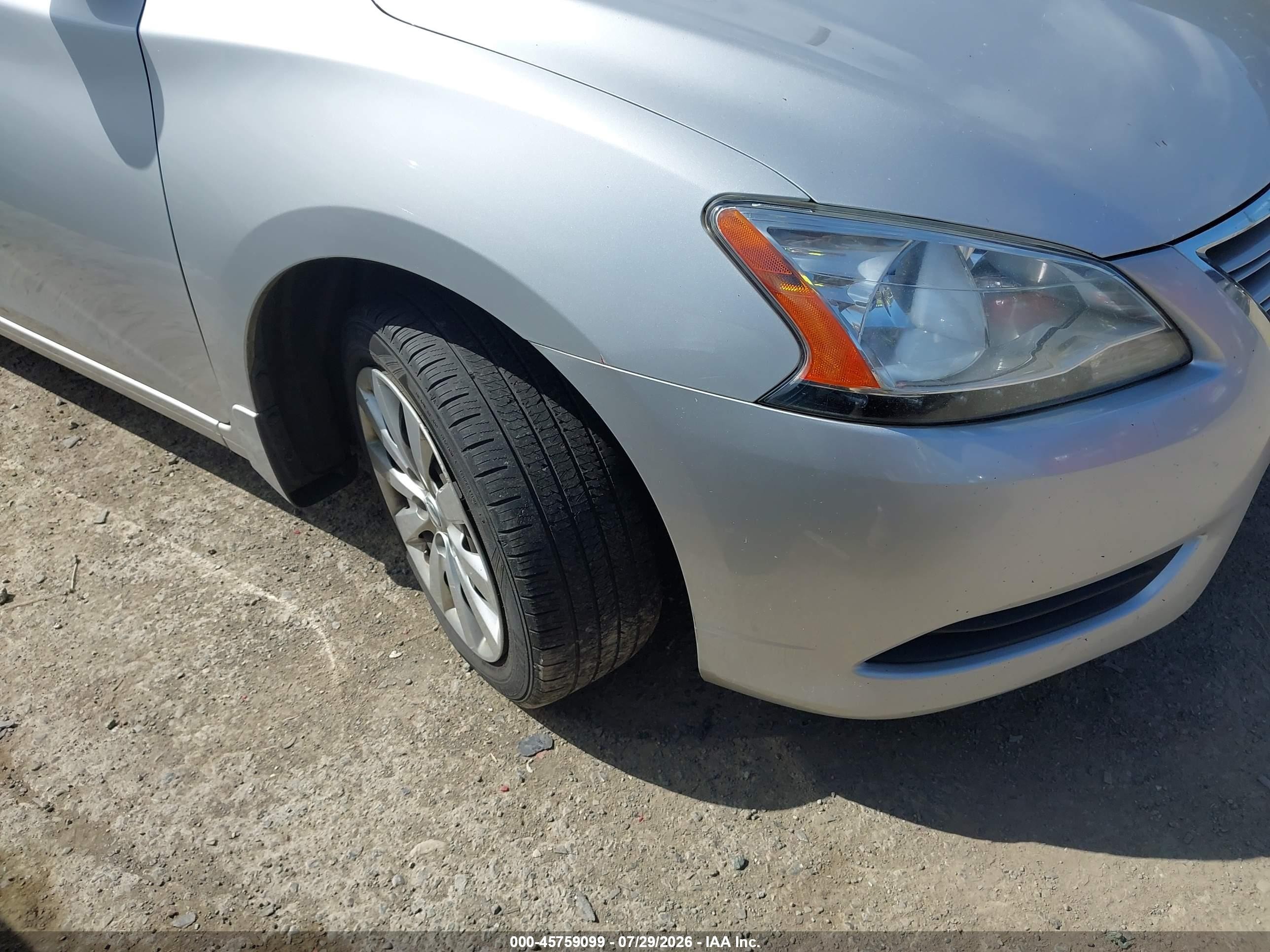 2015 Nissan Sentra S Silver vin: 3N1AB7APXFY305820