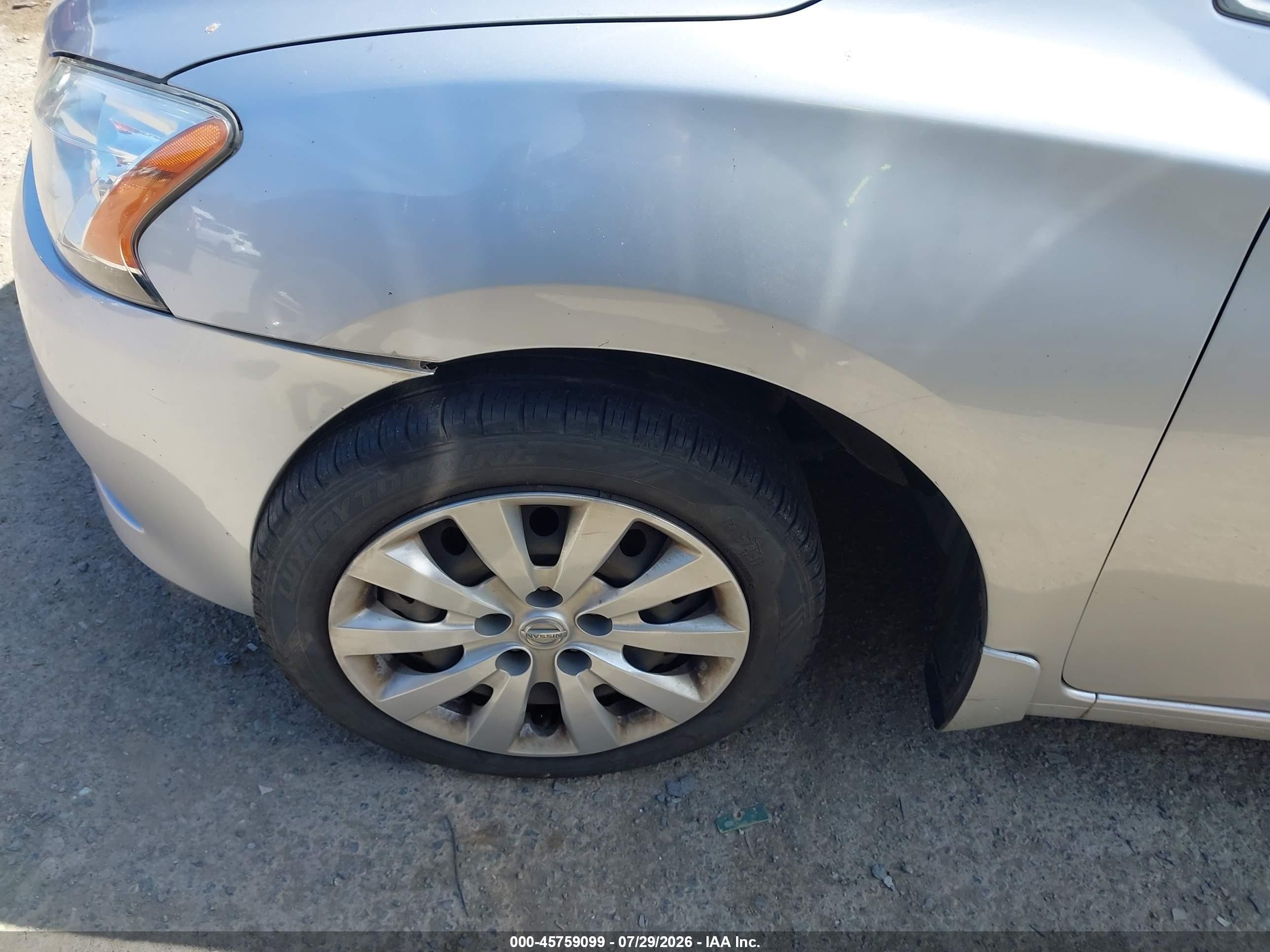 2015 Nissan Sentra S Silver vin: 3N1AB7APXFY305820