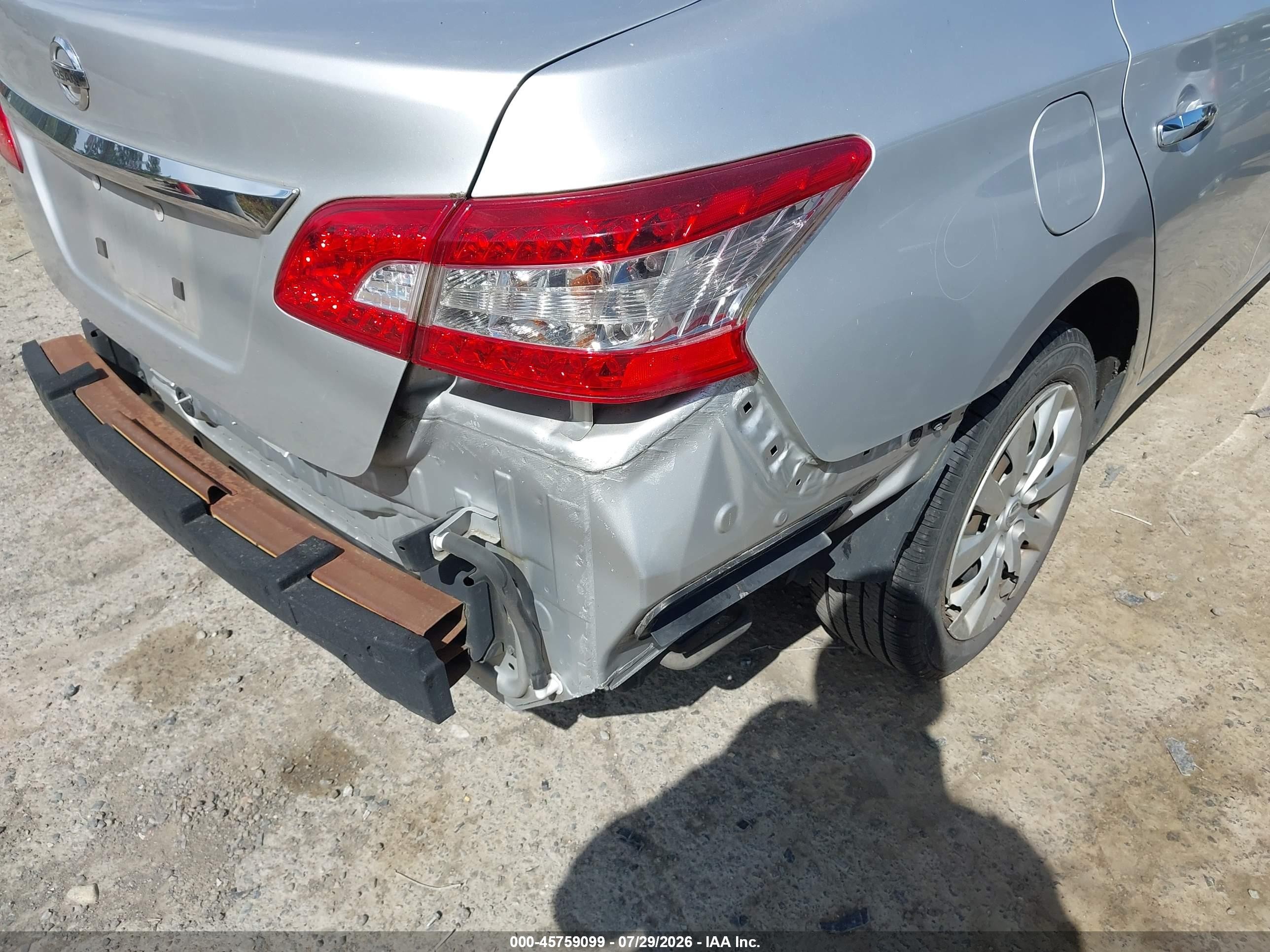 2015 Nissan Sentra S Silver vin: 3N1AB7APXFY305820