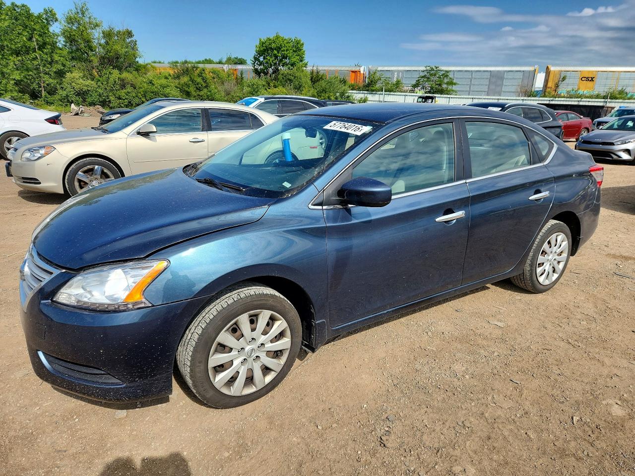 2015 Nissan Sentra Sv Blue vin: 3N1AB7APXFY311004
