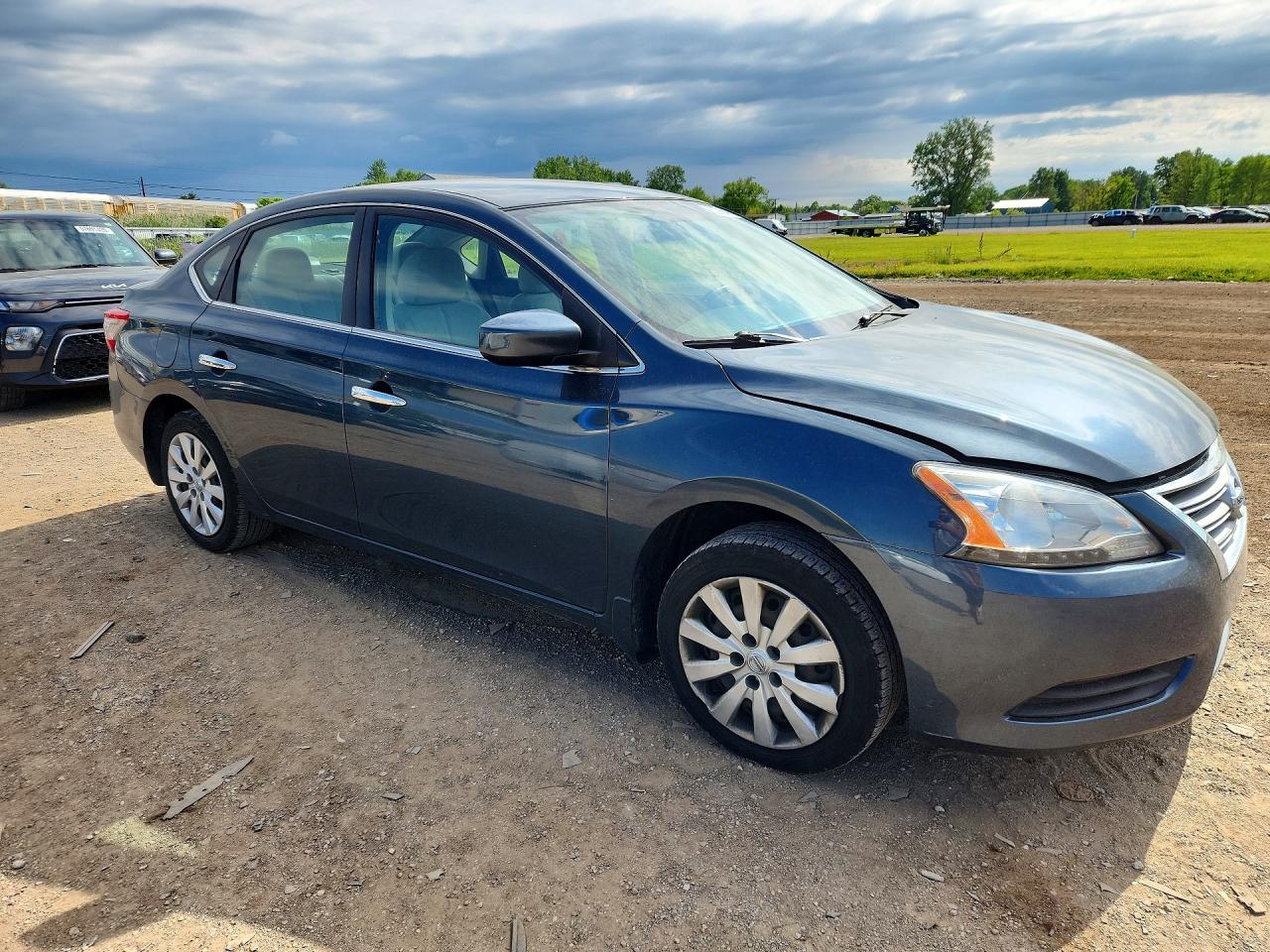 2015 Nissan Sentra Sv Blue vin: 3N1AB7APXFY311004