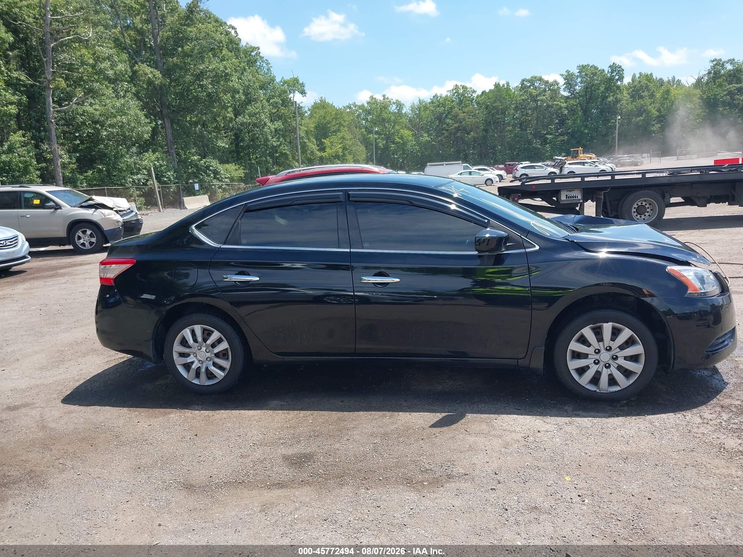2015 Nissan Sentra S Black vin: 3N1AB7APXFY313108