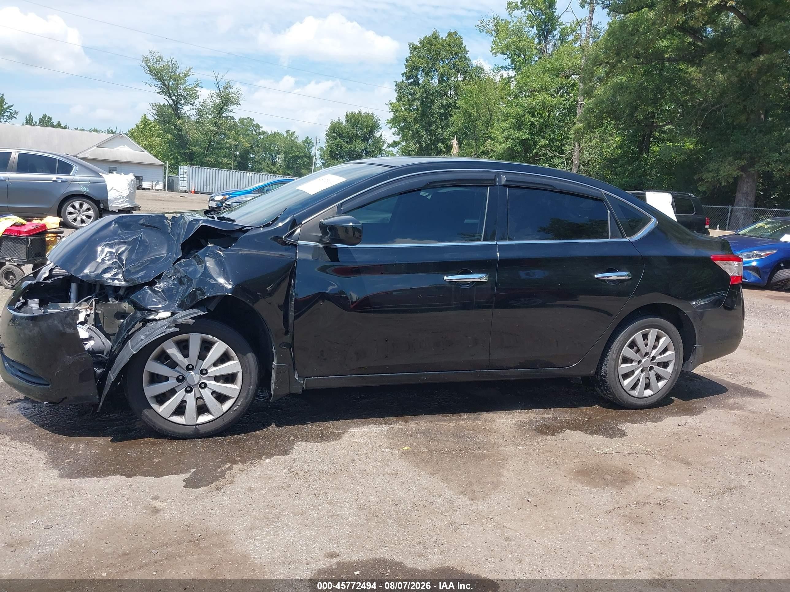 2015 Nissan Sentra S Black vin: 3N1AB7APXFY313108