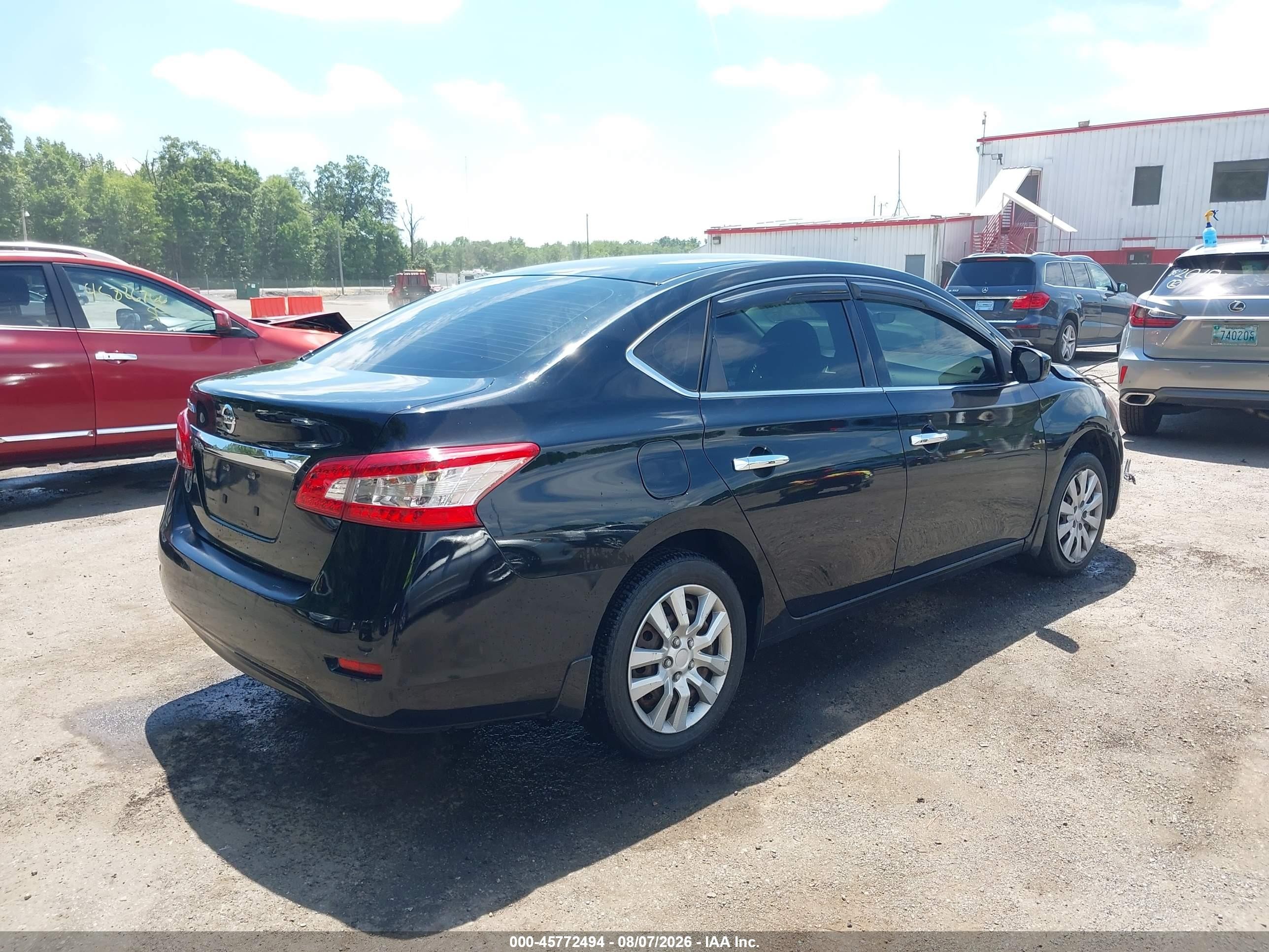 2015 Nissan Sentra S Black vin: 3N1AB7APXFY313108