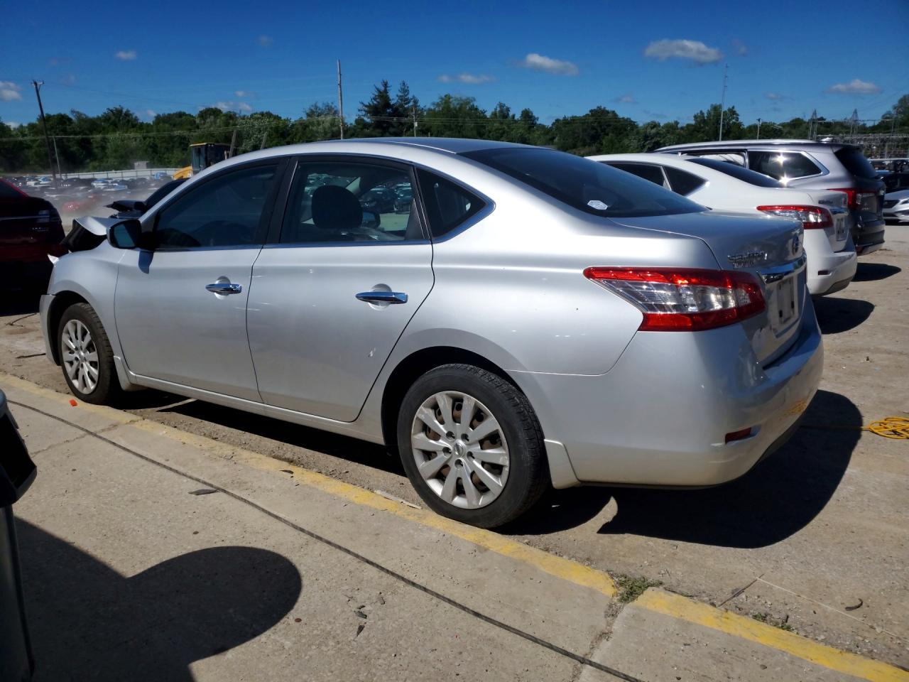2015 Nissan Sentra S Silver vin: 3N1AB7APXFY315702