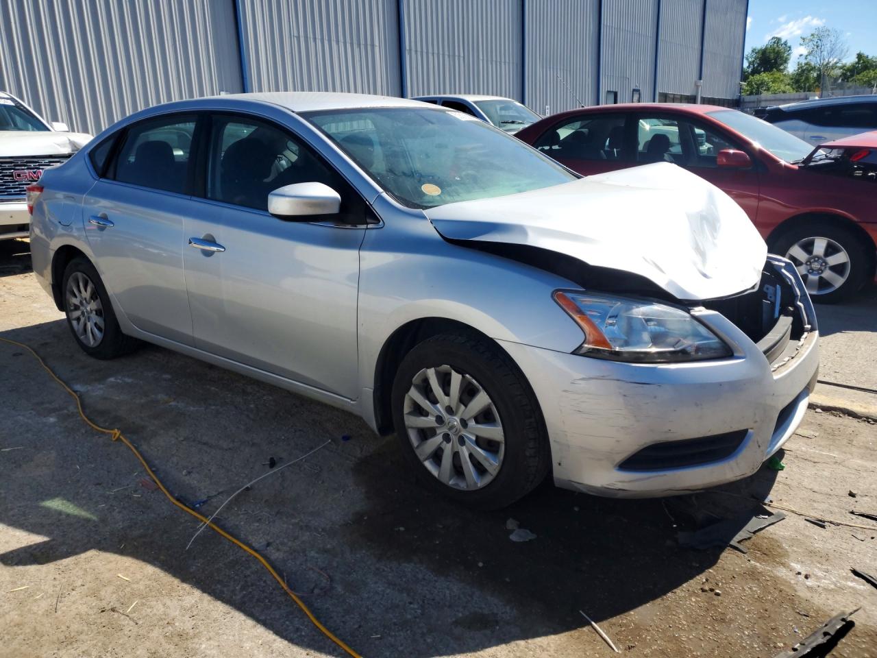 2015 Nissan Sentra S Silver vin: 3N1AB7APXFY315702