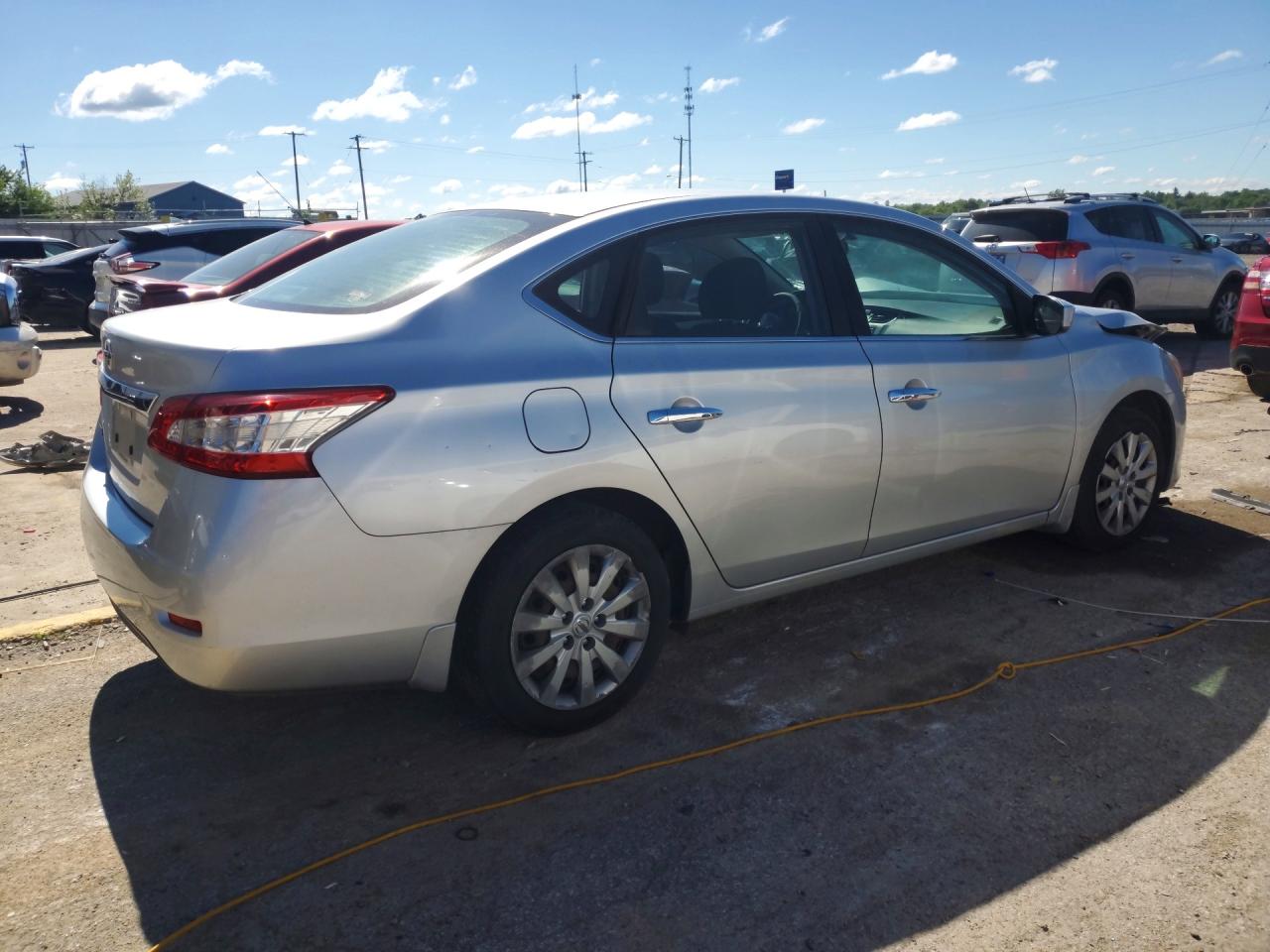 2015 Nissan Sentra S Silver vin: 3N1AB7APXFY315702