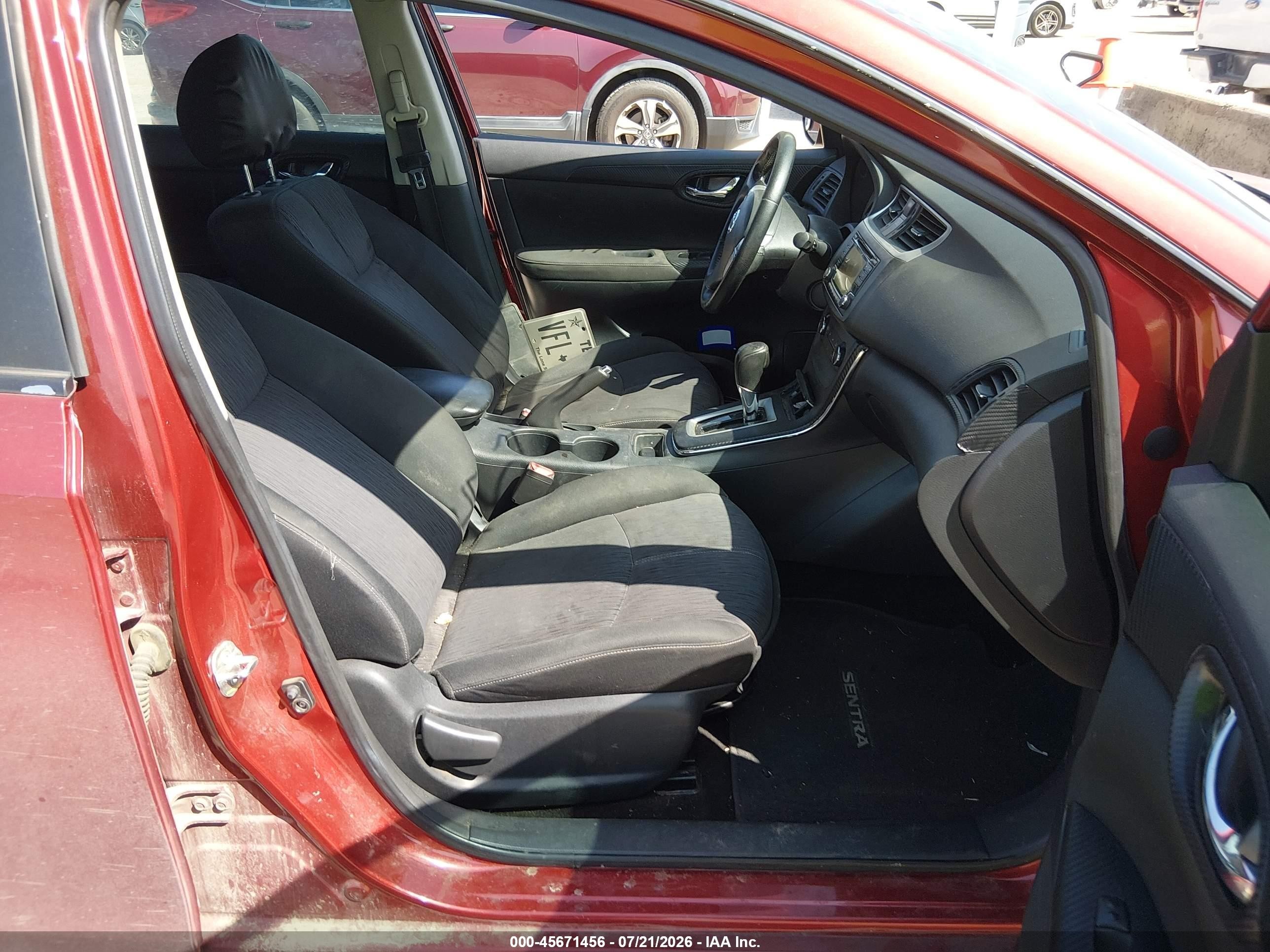 2015 Nissan Sentra Sv Red vin: 3N1AB7APXFY316817