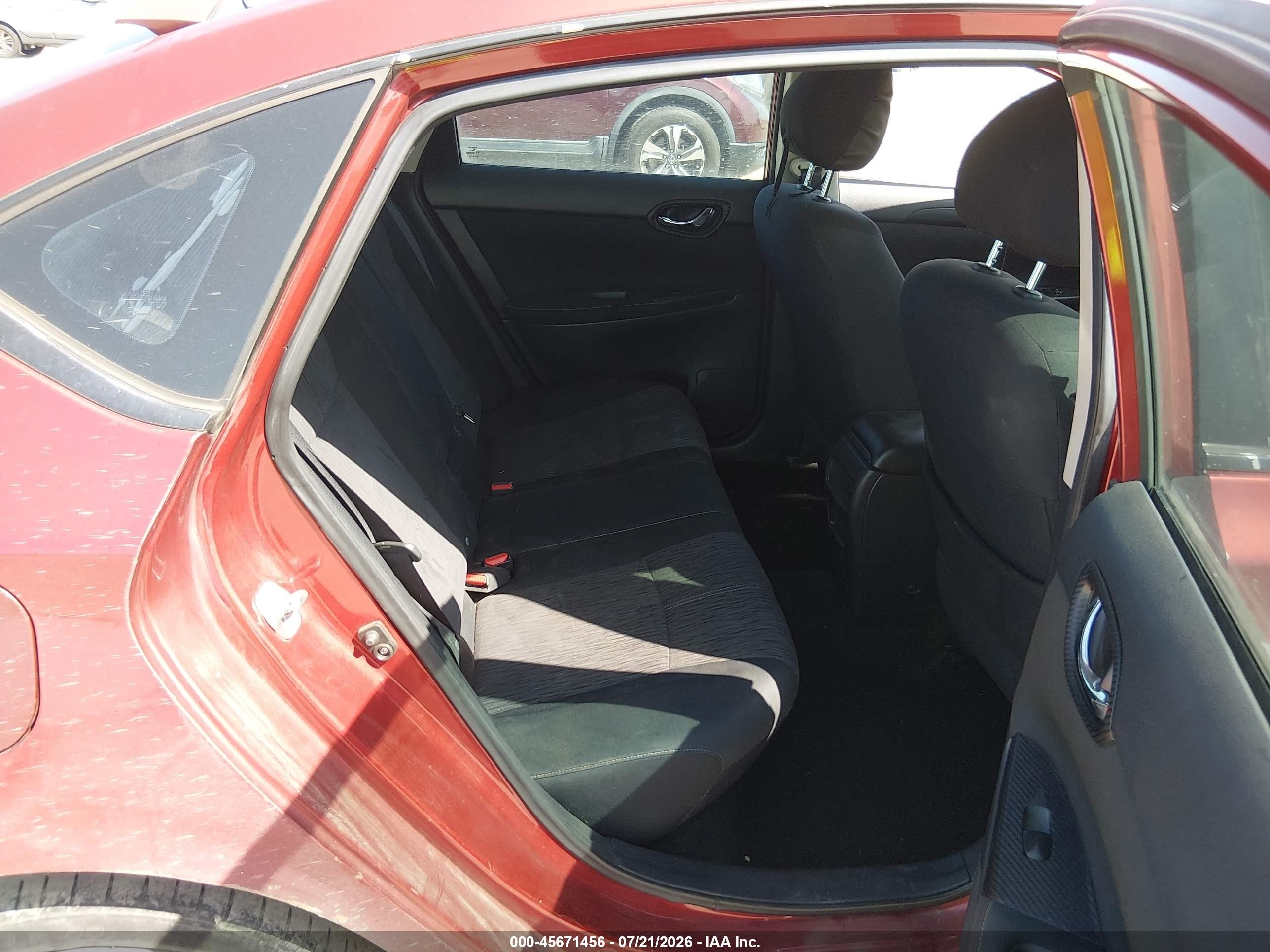2015 Nissan Sentra Sv Red vin: 3N1AB7APXFY316817