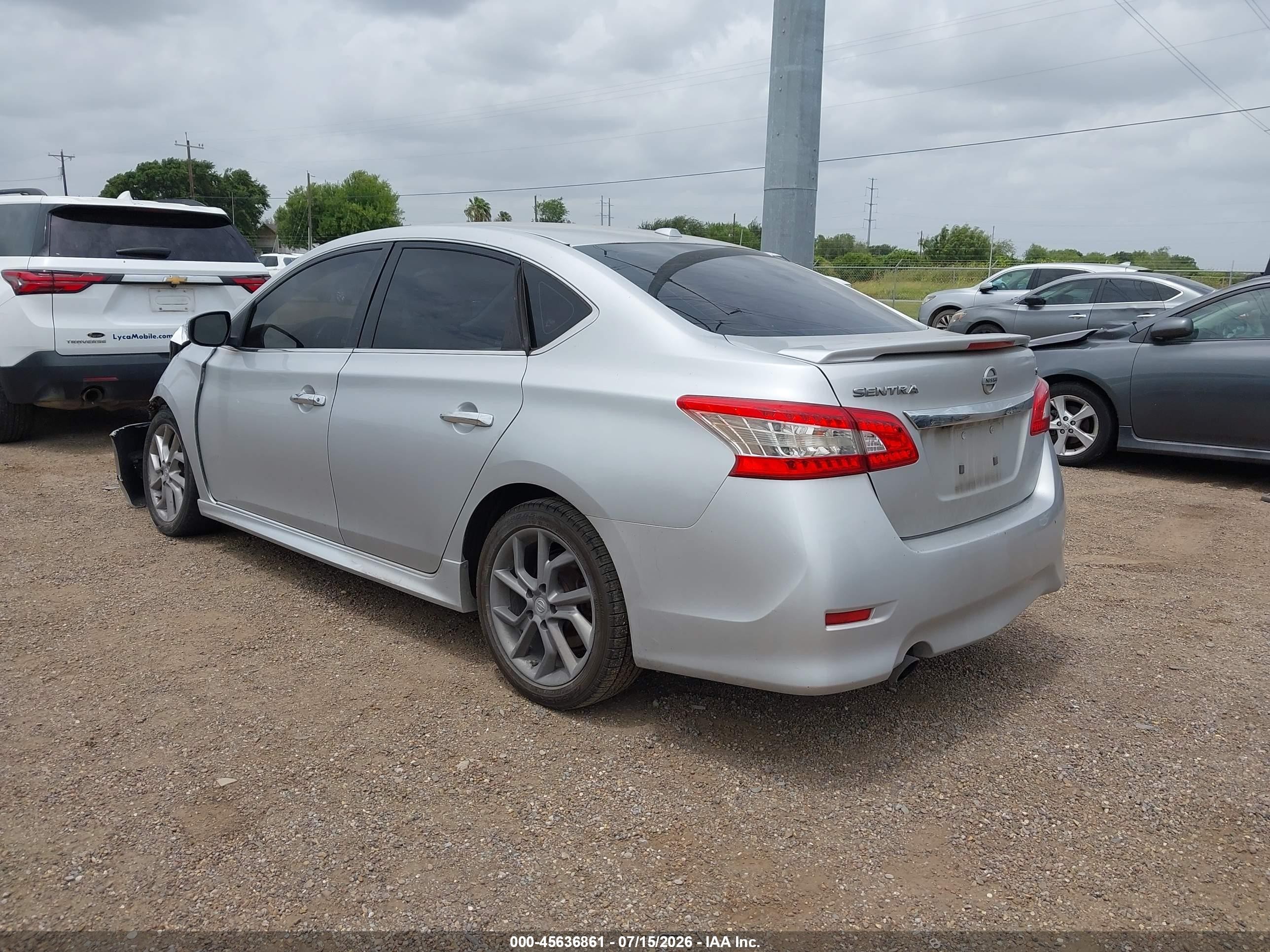 2015 Nissan Sentra Sr Silver vin: 3N1AB7APXFY323993
