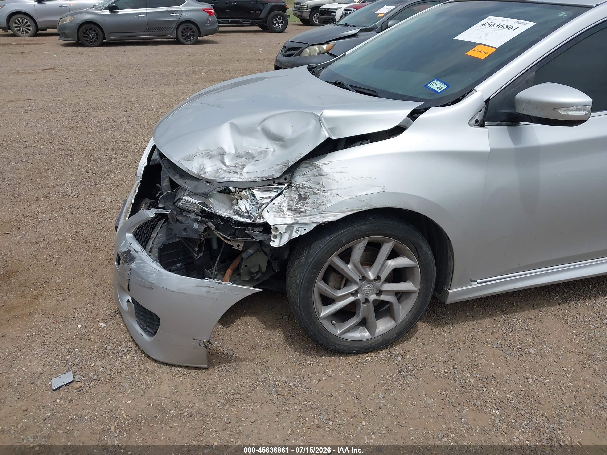 2015 Nissan Sentra Sr Silver vin: 3N1AB7APXFY323993