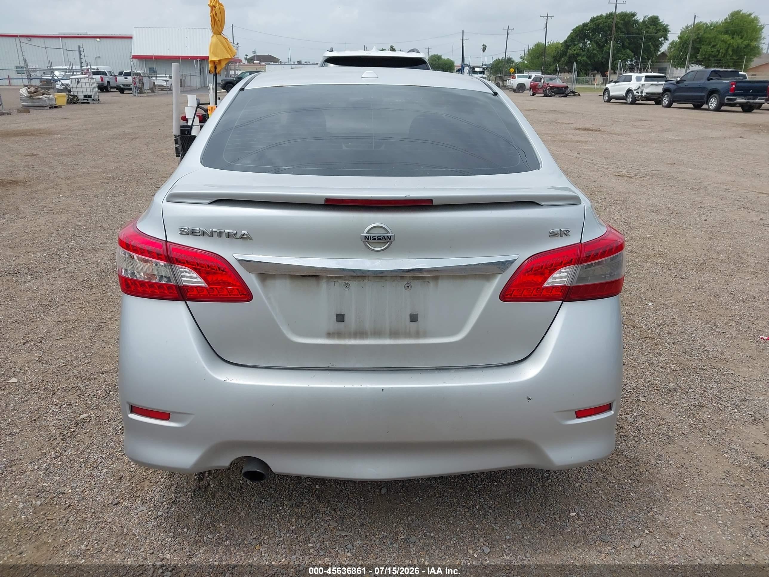 2015 Nissan Sentra Sr Silver vin: 3N1AB7APXFY323993