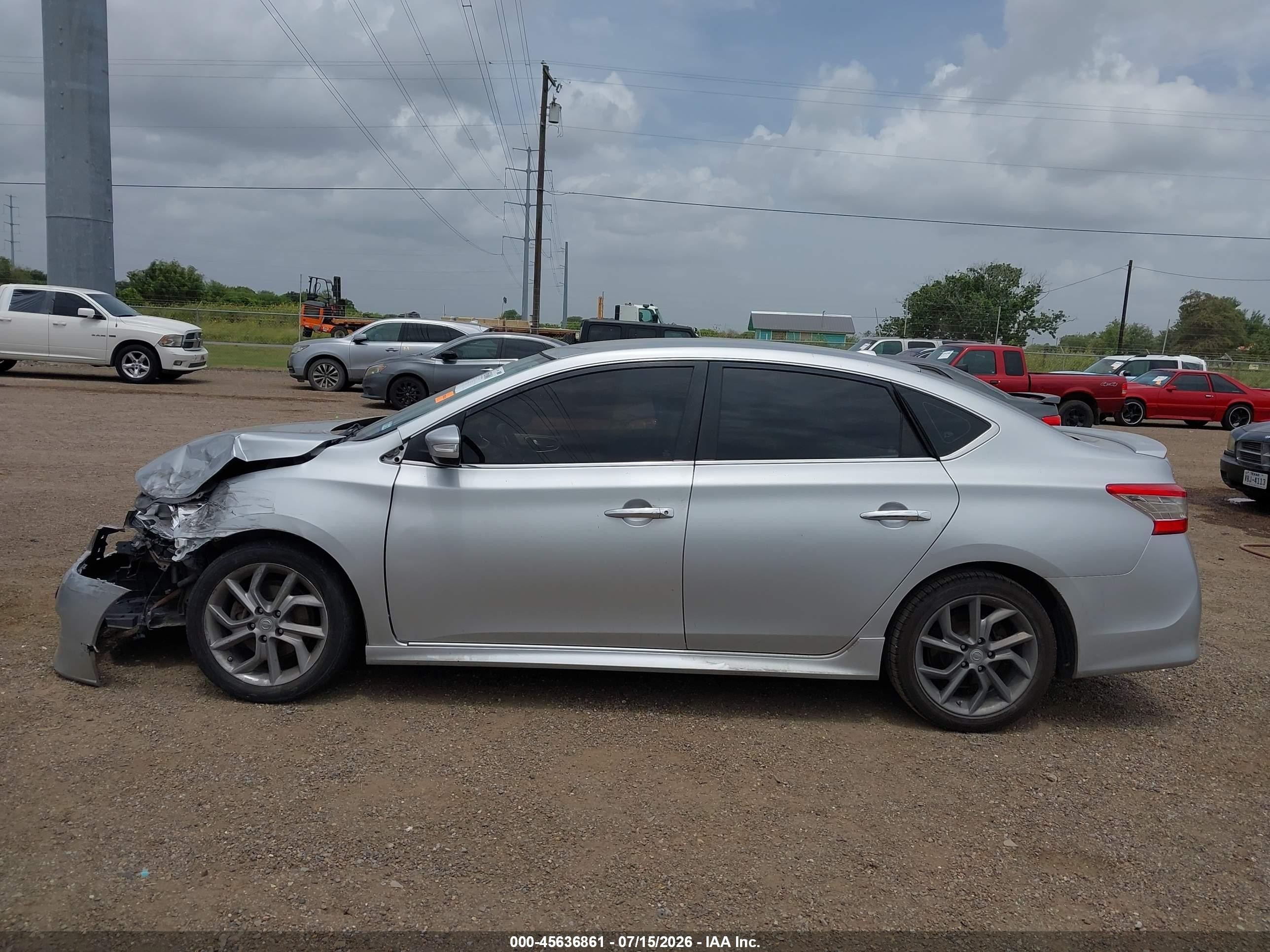 2015 Nissan Sentra Sr Silver vin: 3N1AB7APXFY323993