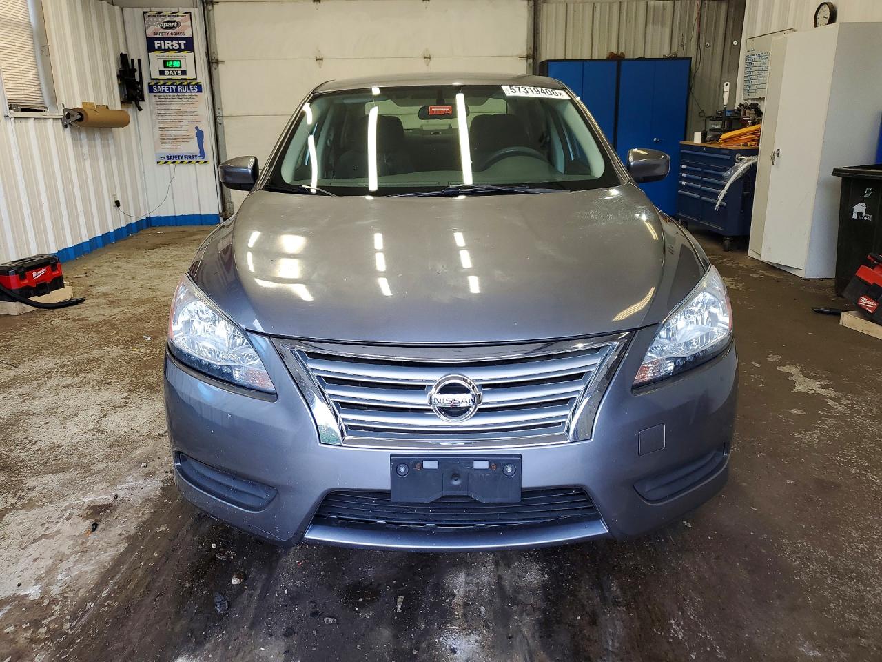 2015 Nissan Sentra S Gray vin: 3N1AB7APXFY327686