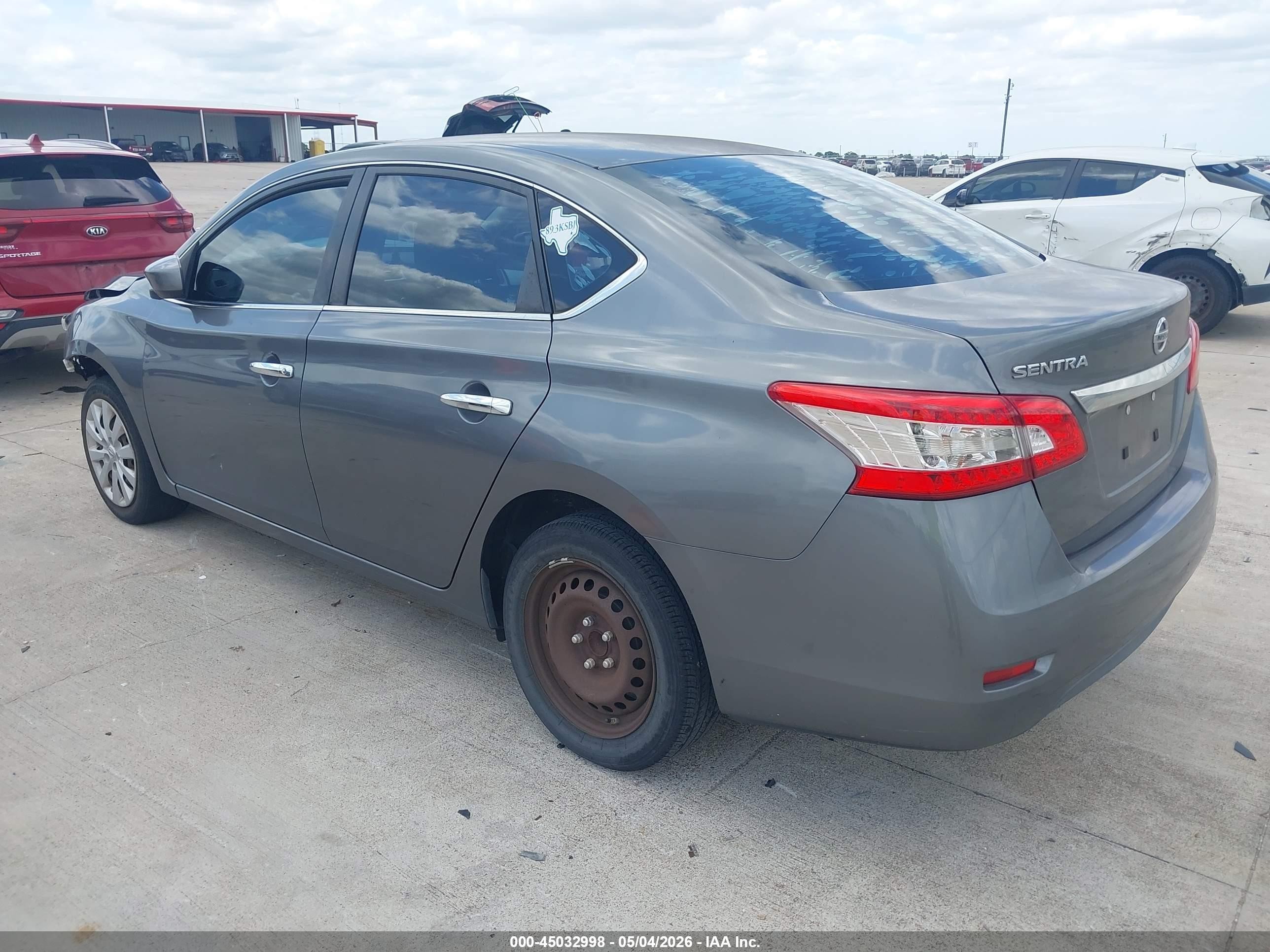2015 Nissan Sentra S Gray vin: 3N1AB7APXFY332886