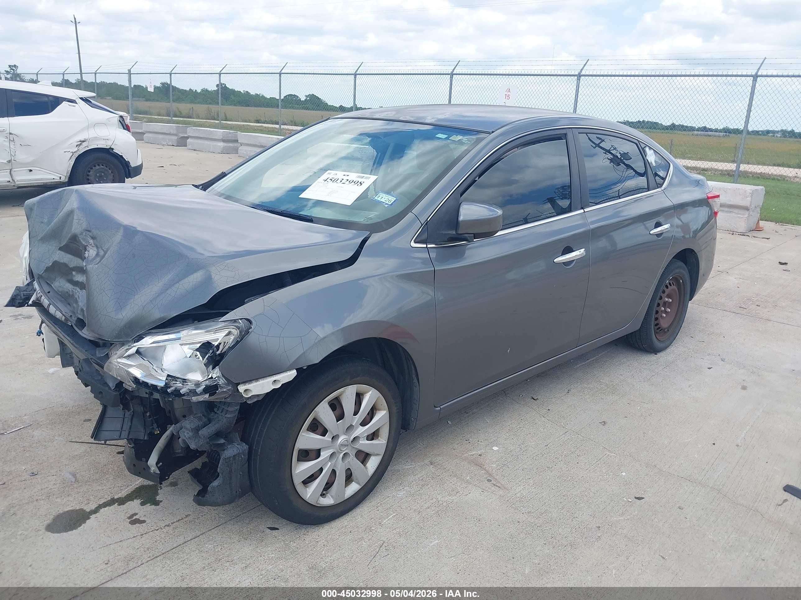 2015 Nissan Sentra S Gray vin: 3N1AB7APXFY332886