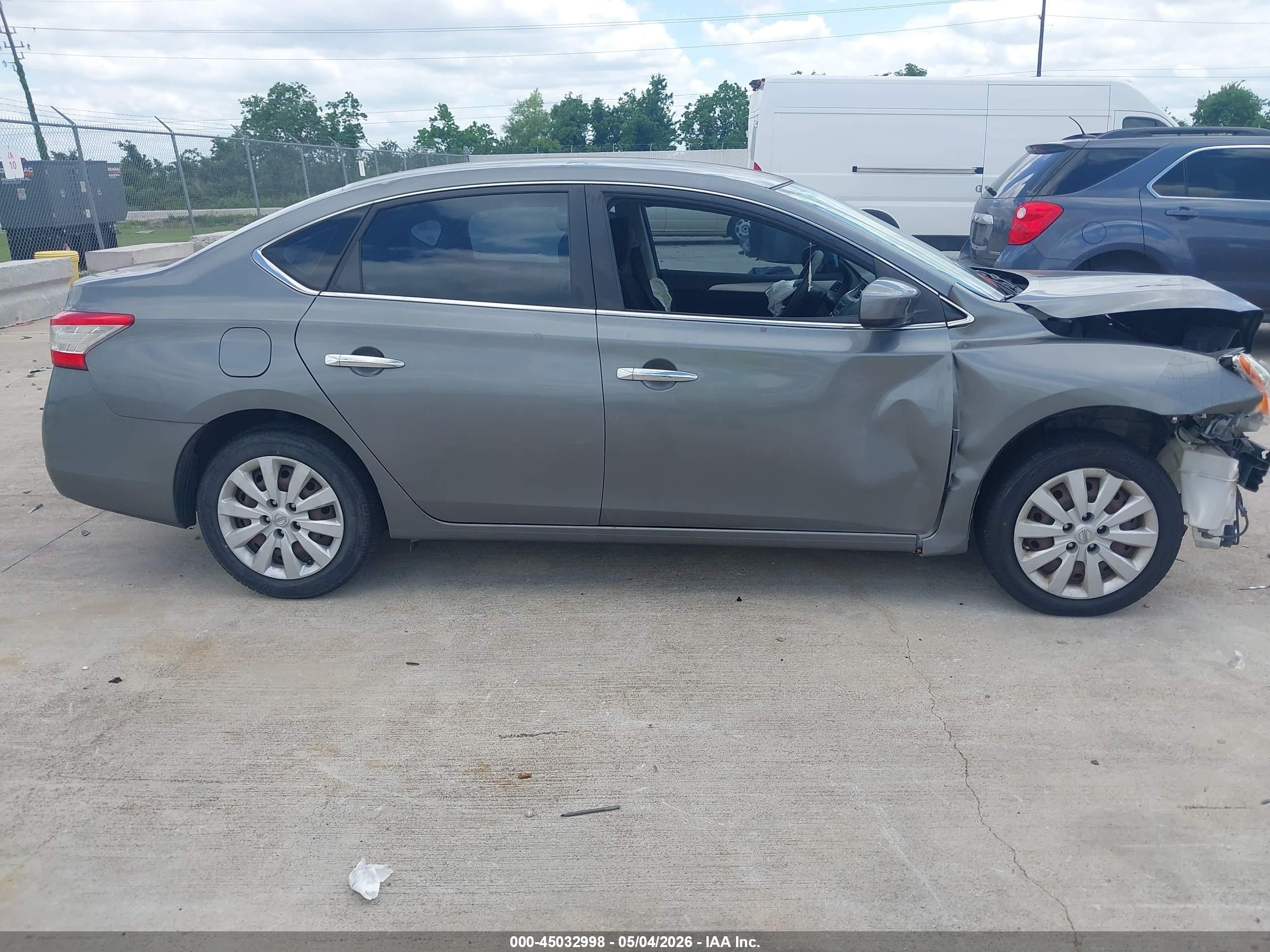 2015 Nissan Sentra S Gray vin: 3N1AB7APXFY332886