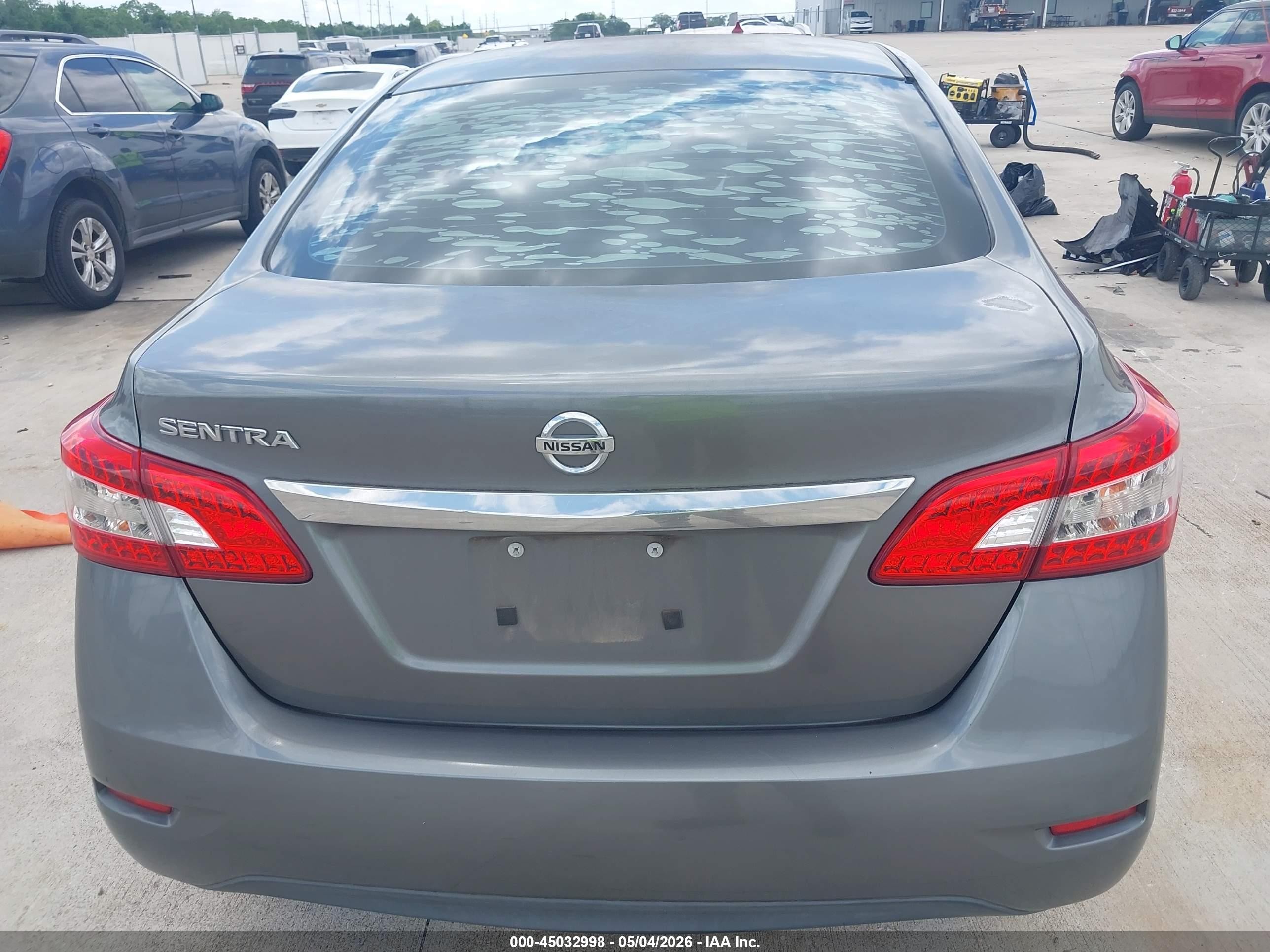 2015 Nissan Sentra S Gray vin: 3N1AB7APXFY332886