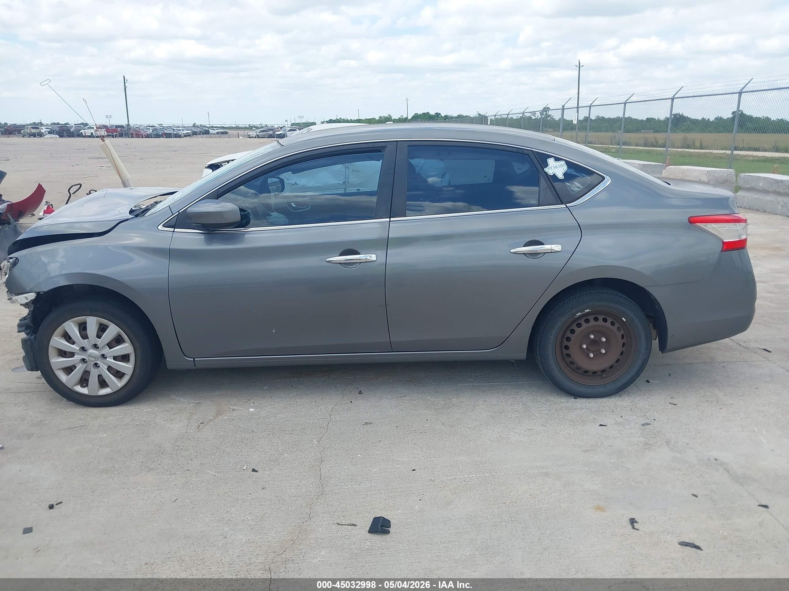 2015 Nissan Sentra S Gray vin: 3N1AB7APXFY332886