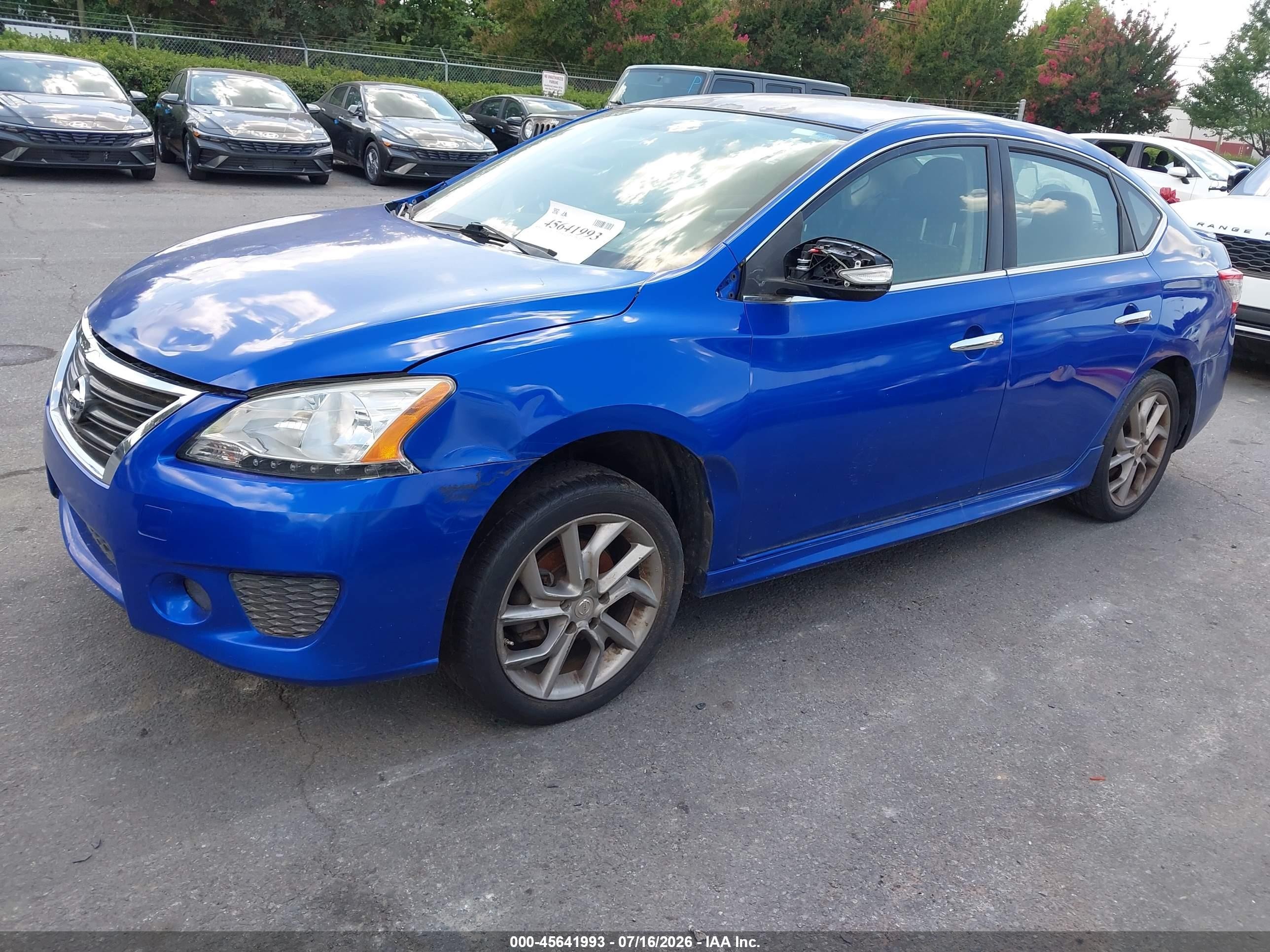 2015 Nissan Sentra Sr Blue vin: 3N1AB7APXFY337277