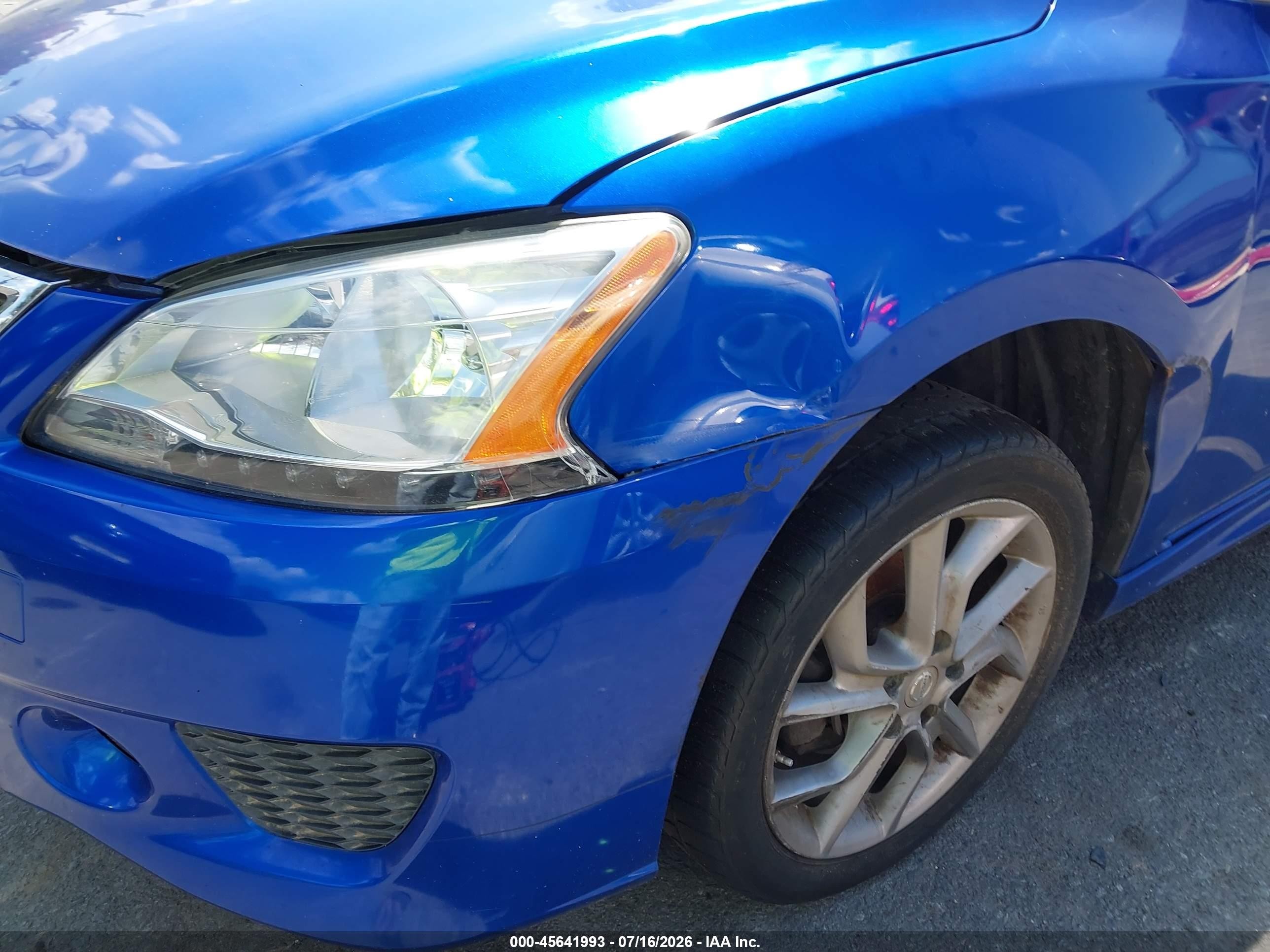 2015 Nissan Sentra Sr Blue vin: 3N1AB7APXFY337277
