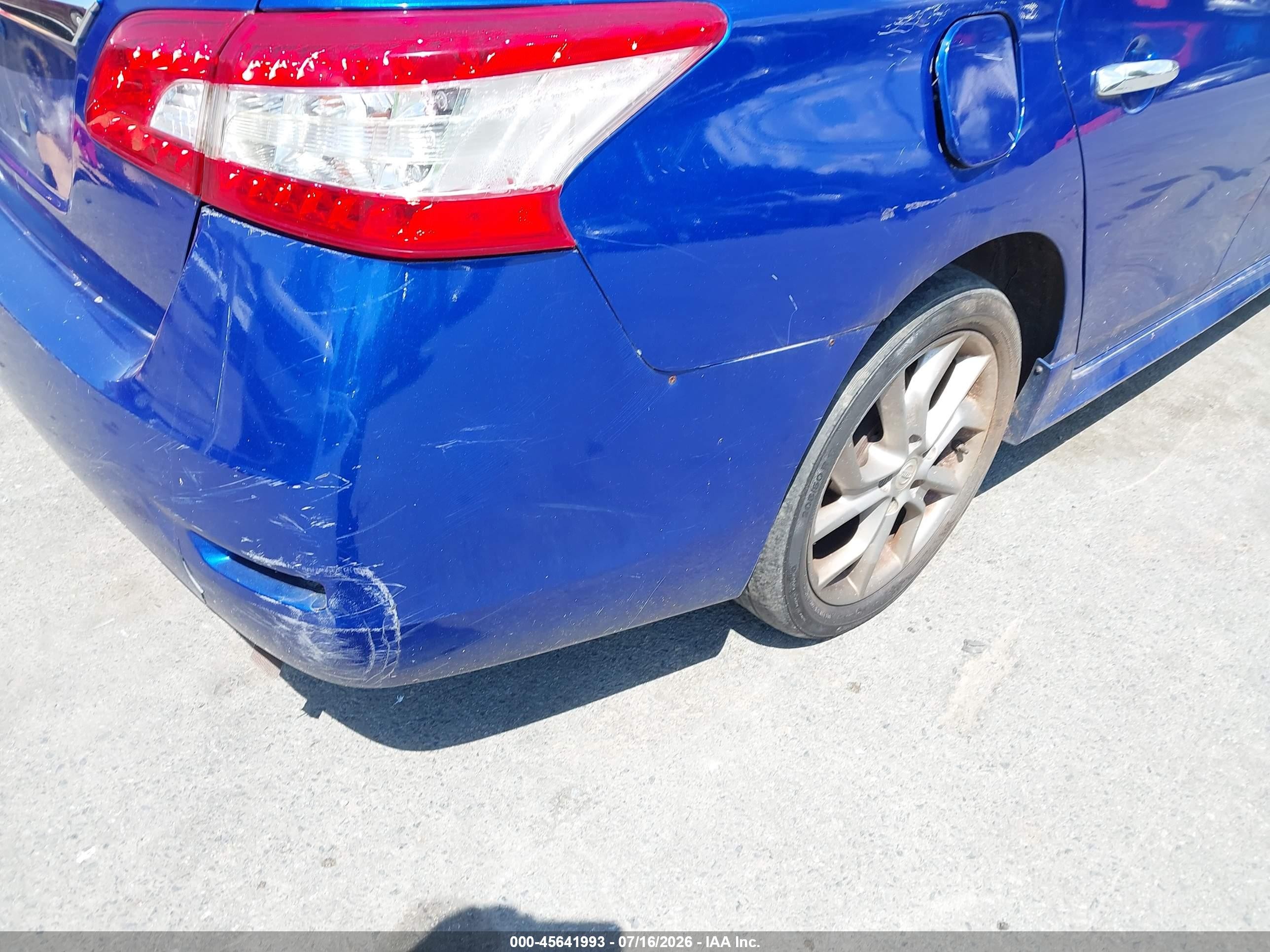 2015 Nissan Sentra Sr Blue vin: 3N1AB7APXFY337277