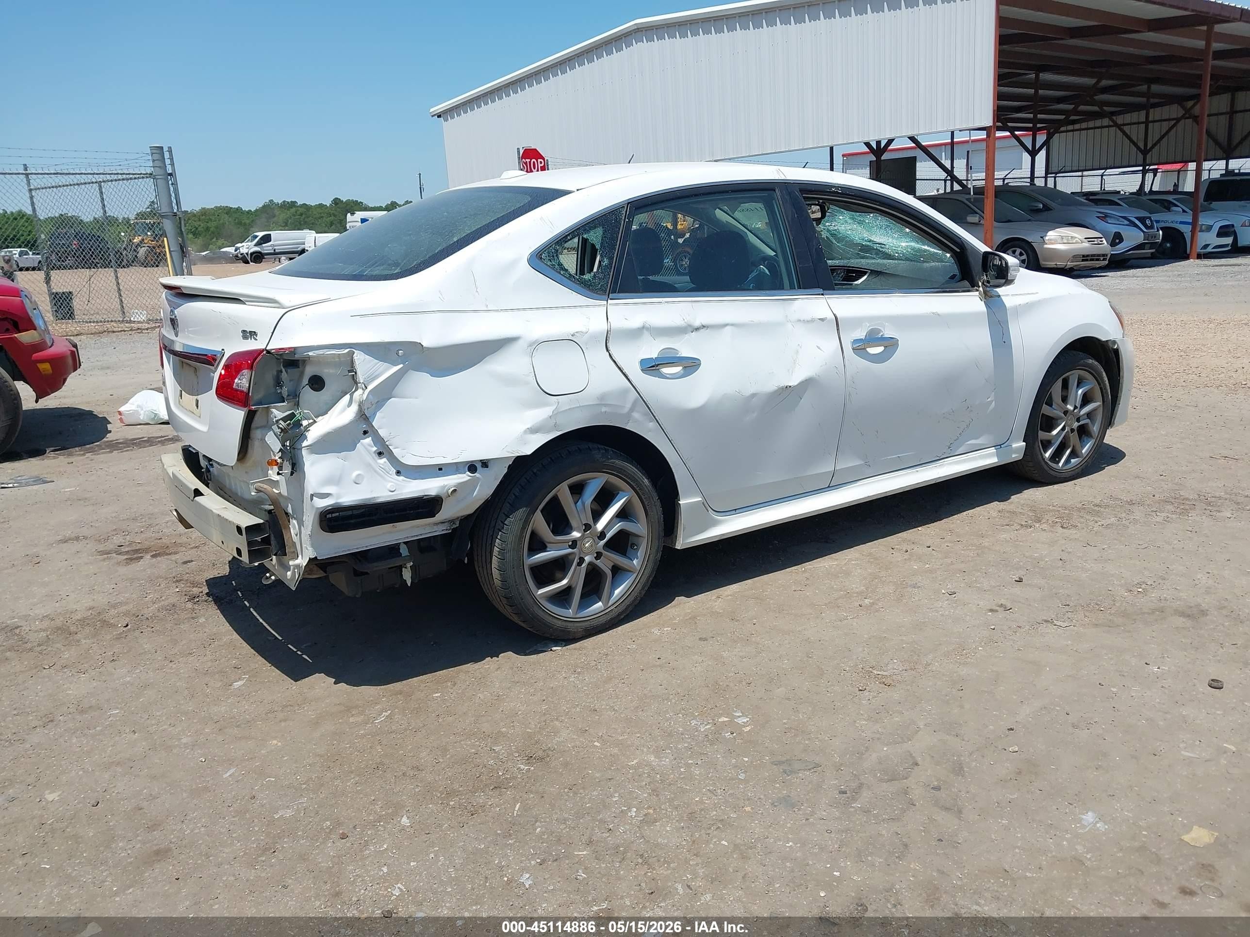 2015 Nissan Sentra Sr White vin: 3N1AB7APXFY337330