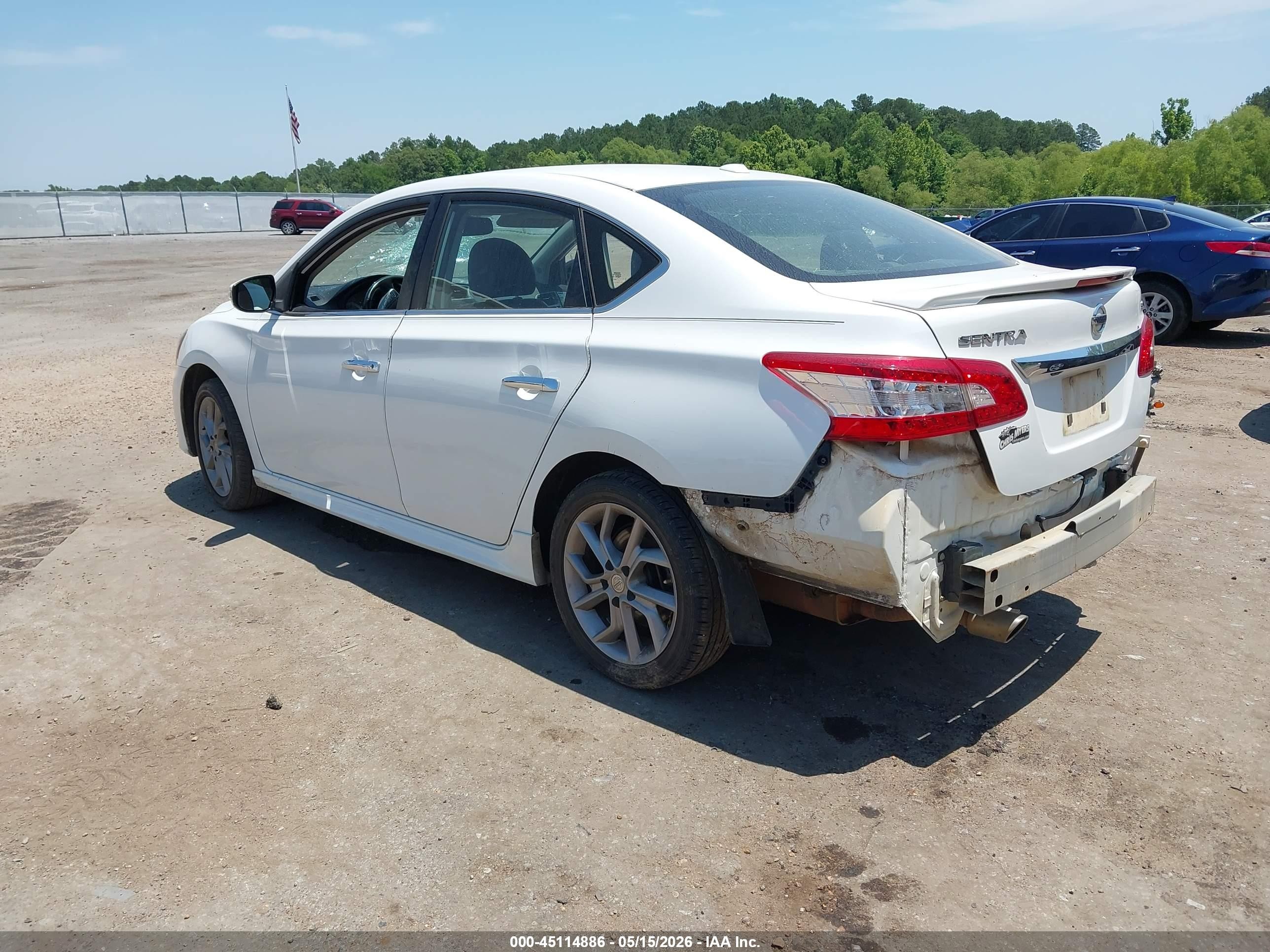 2015 Nissan Sentra Sr White vin: 3N1AB7APXFY337330