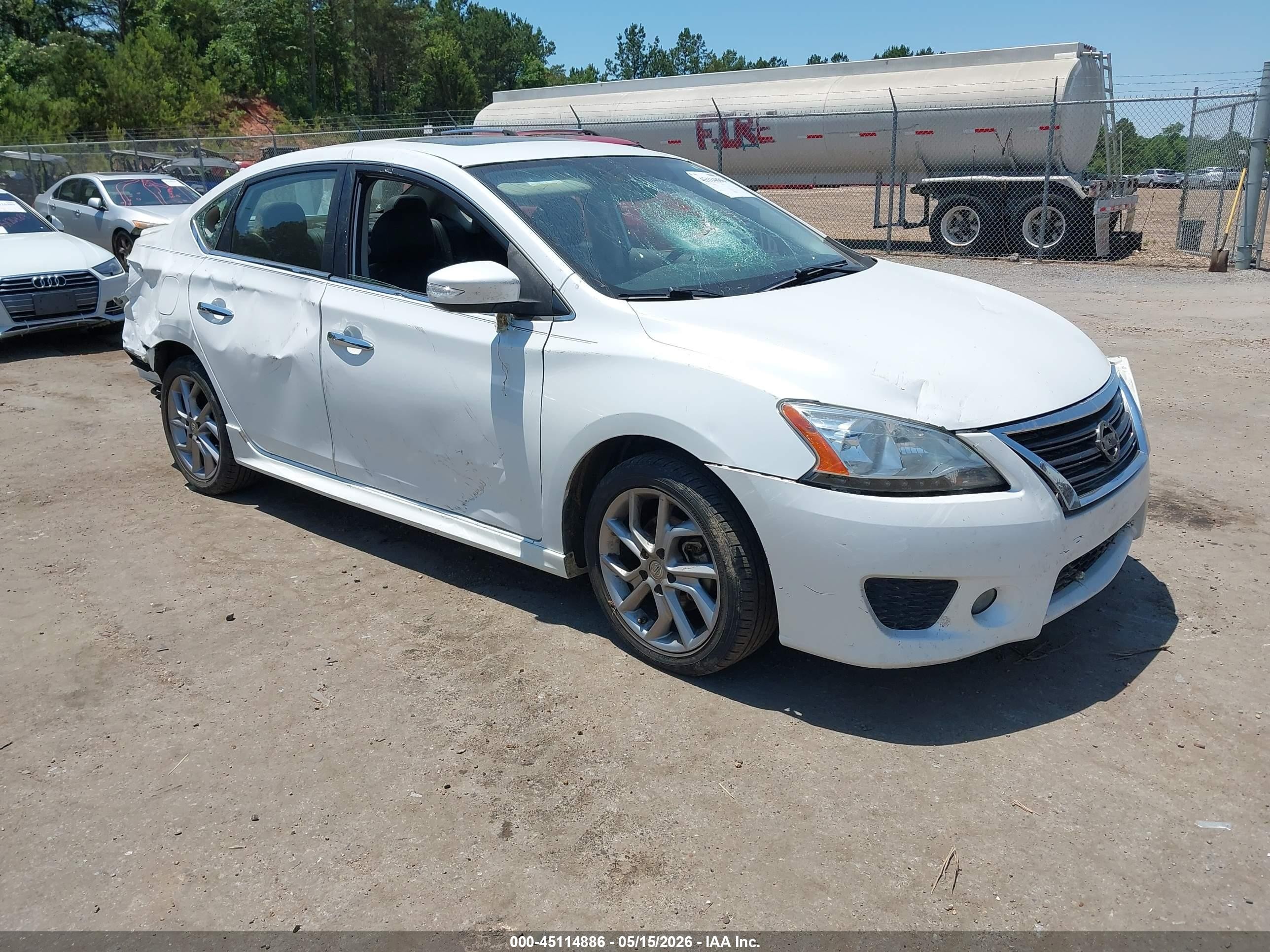 2015 Nissan Sentra Sr White vin: 3N1AB7APXFY337330