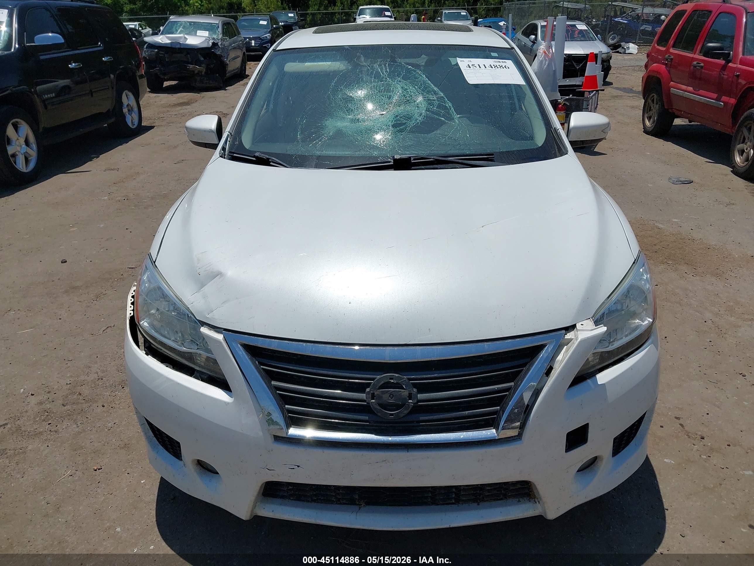 2015 Nissan Sentra Sr White vin: 3N1AB7APXFY337330