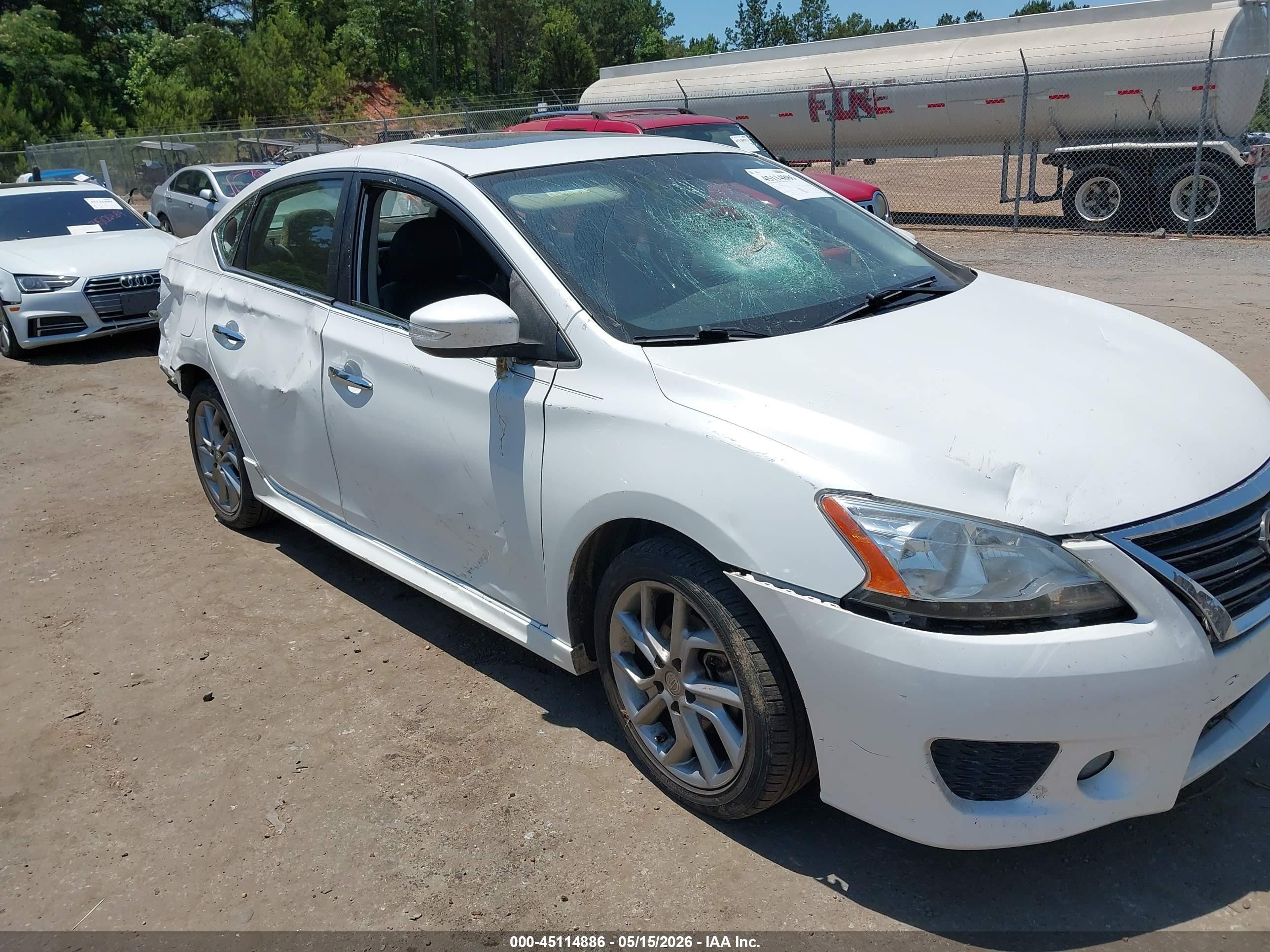 2015 Nissan Sentra Sr White vin: 3N1AB7APXFY337330