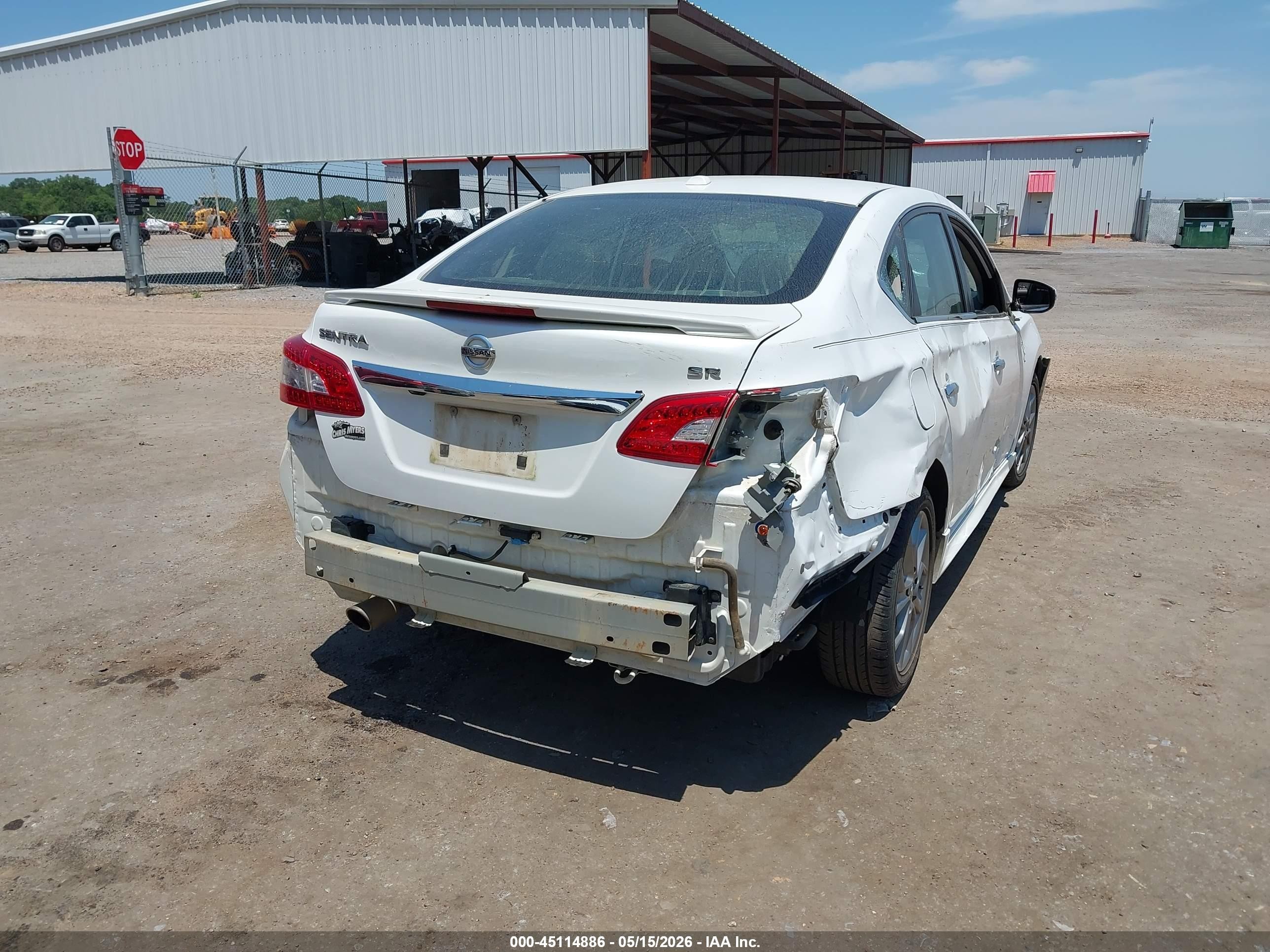 2015 Nissan Sentra Sr White vin: 3N1AB7APXFY337330