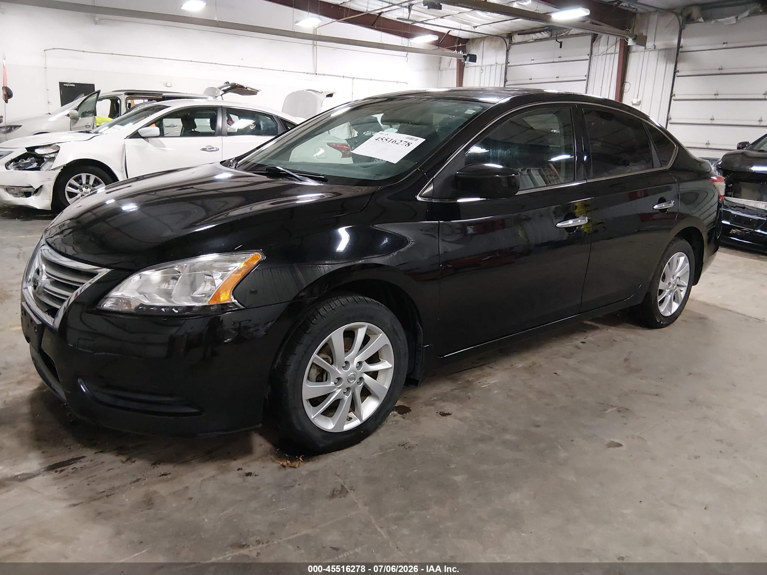 2015 Nissan Sentra Sv Black vin: 3N1AB7APXFY338607