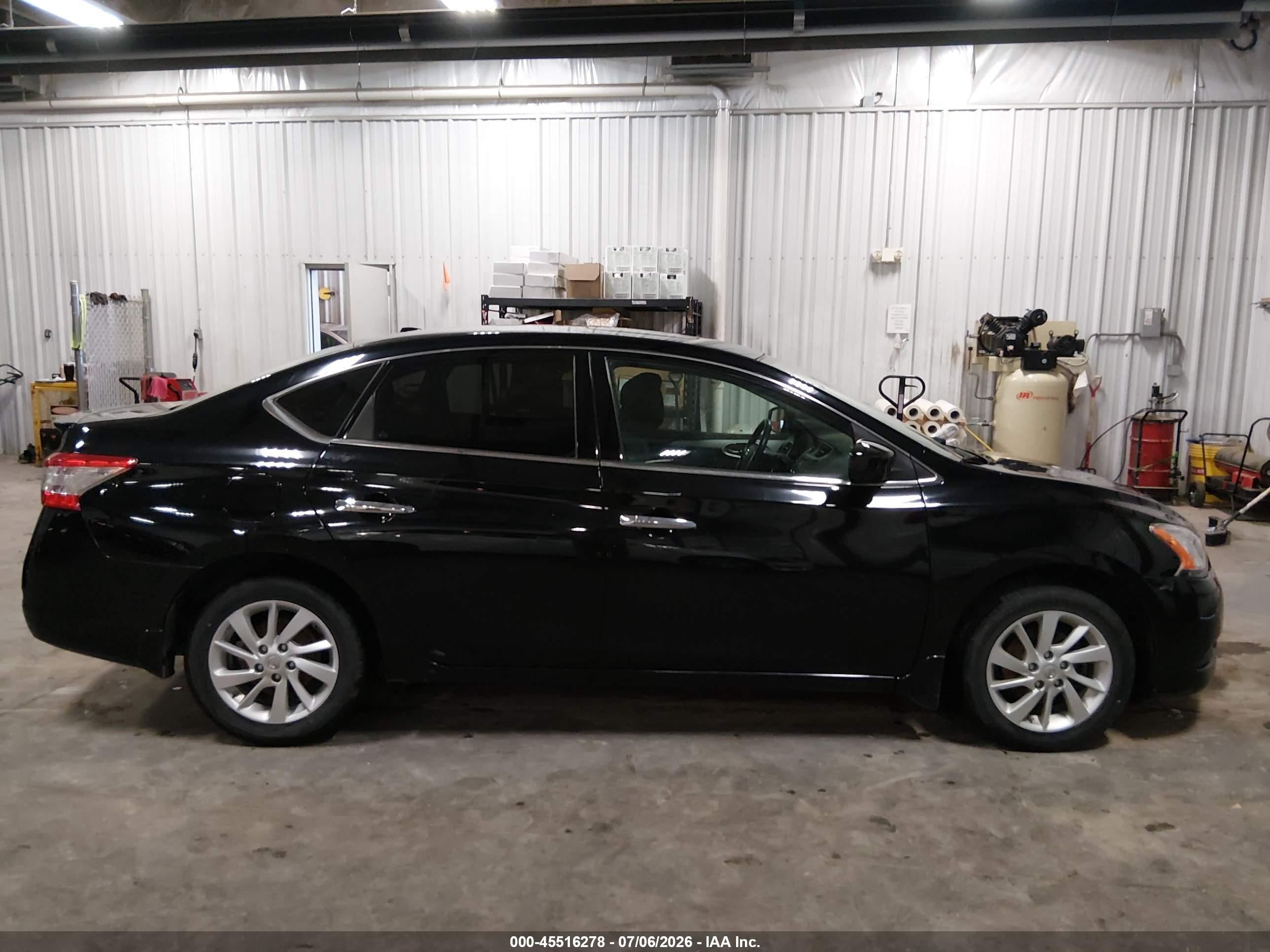 2015 Nissan Sentra Sv Black vin: 3N1AB7APXFY338607