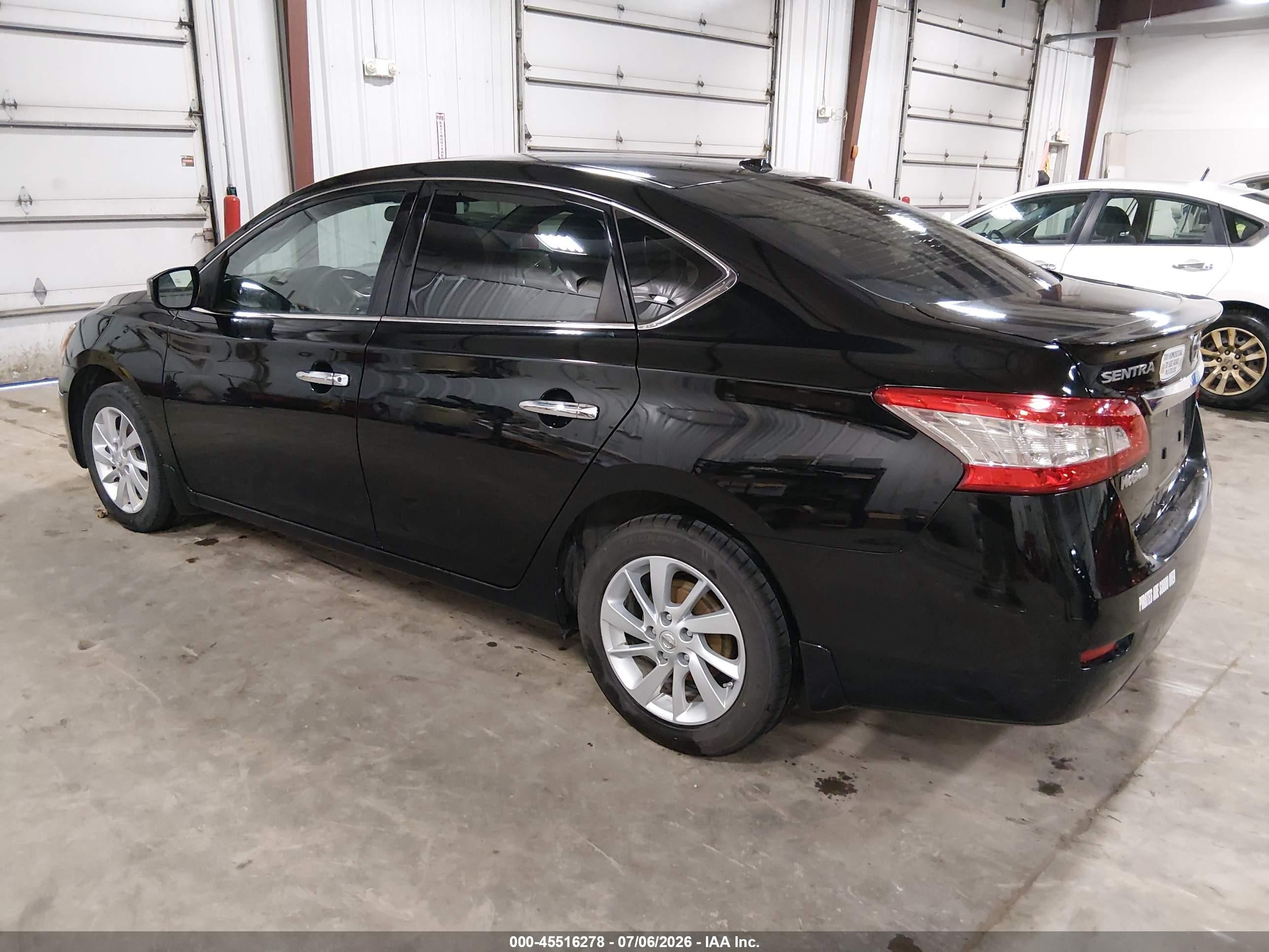 2015 Nissan Sentra Sv Black vin: 3N1AB7APXFY338607