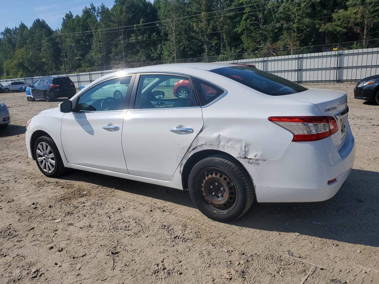 2015 Nissan Sentra S White vin: 3N1AB7APXFY344861