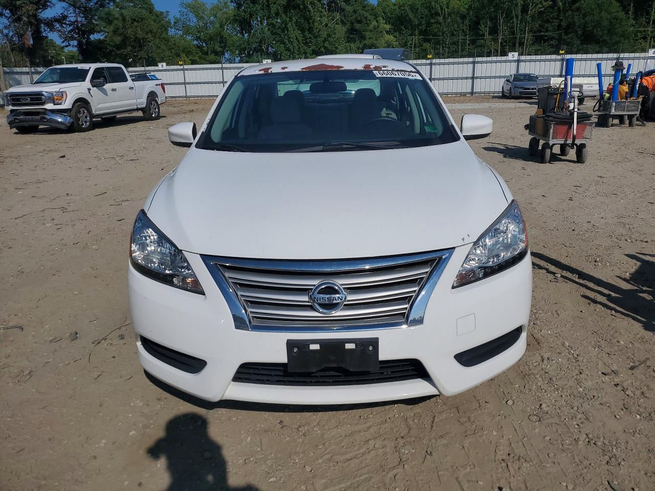 2015 Nissan Sentra S White vin: 3N1AB7APXFY344861