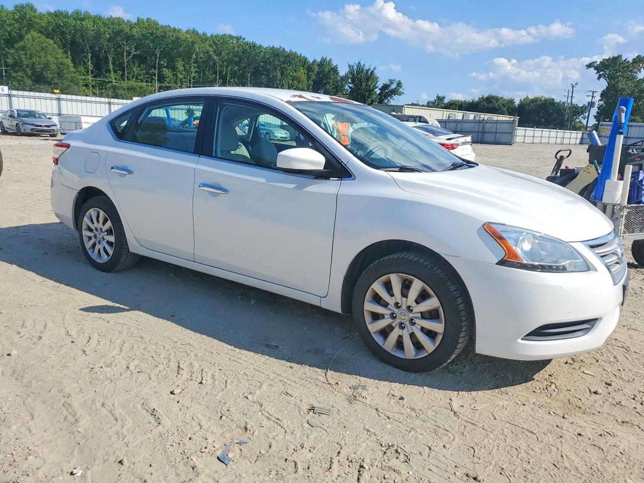 2015 Nissan Sentra S White vin: 3N1AB7APXFY344861