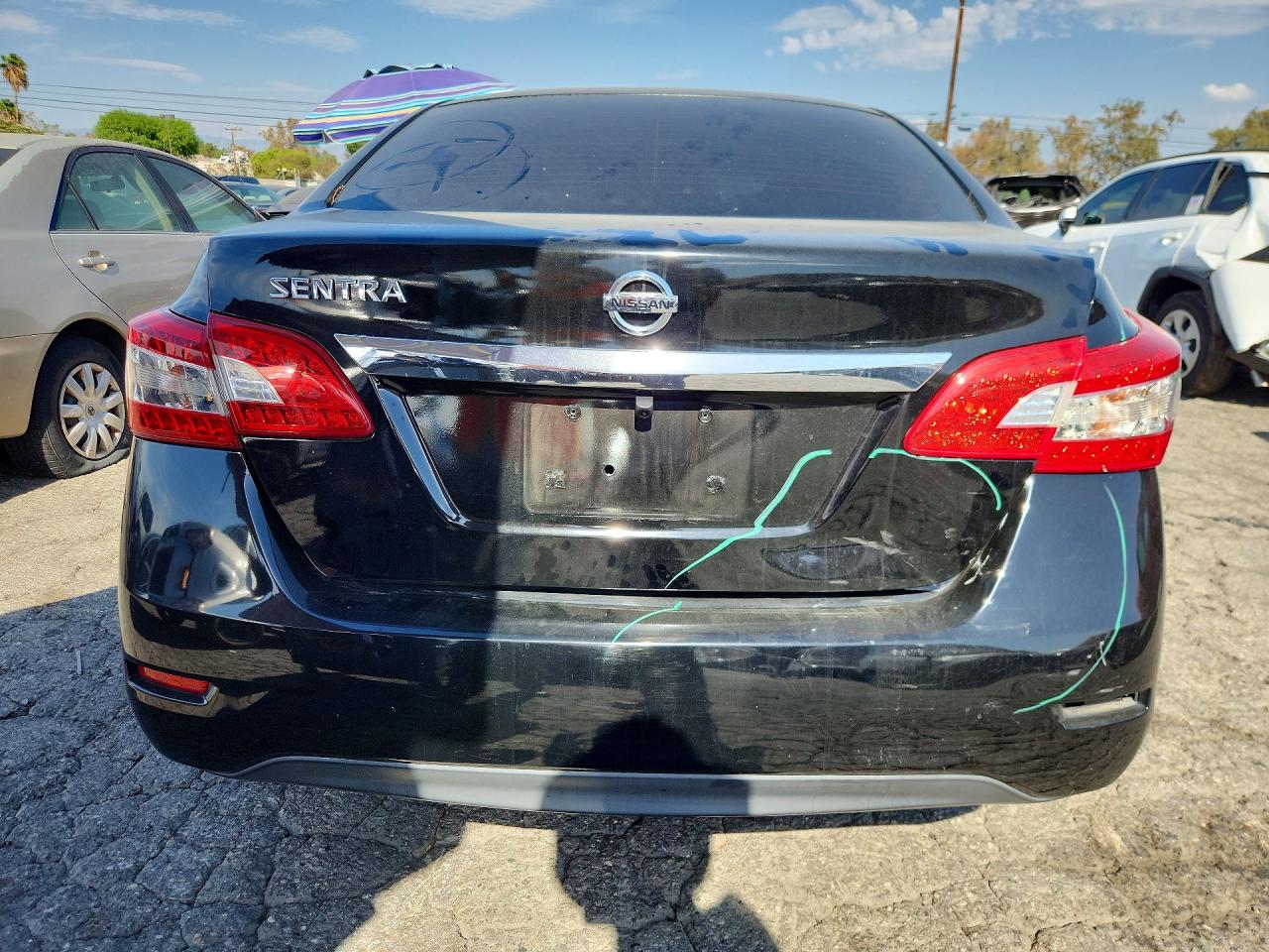 2015 Nissan Sentra S Black vin: 3N1AB7APXFY345735