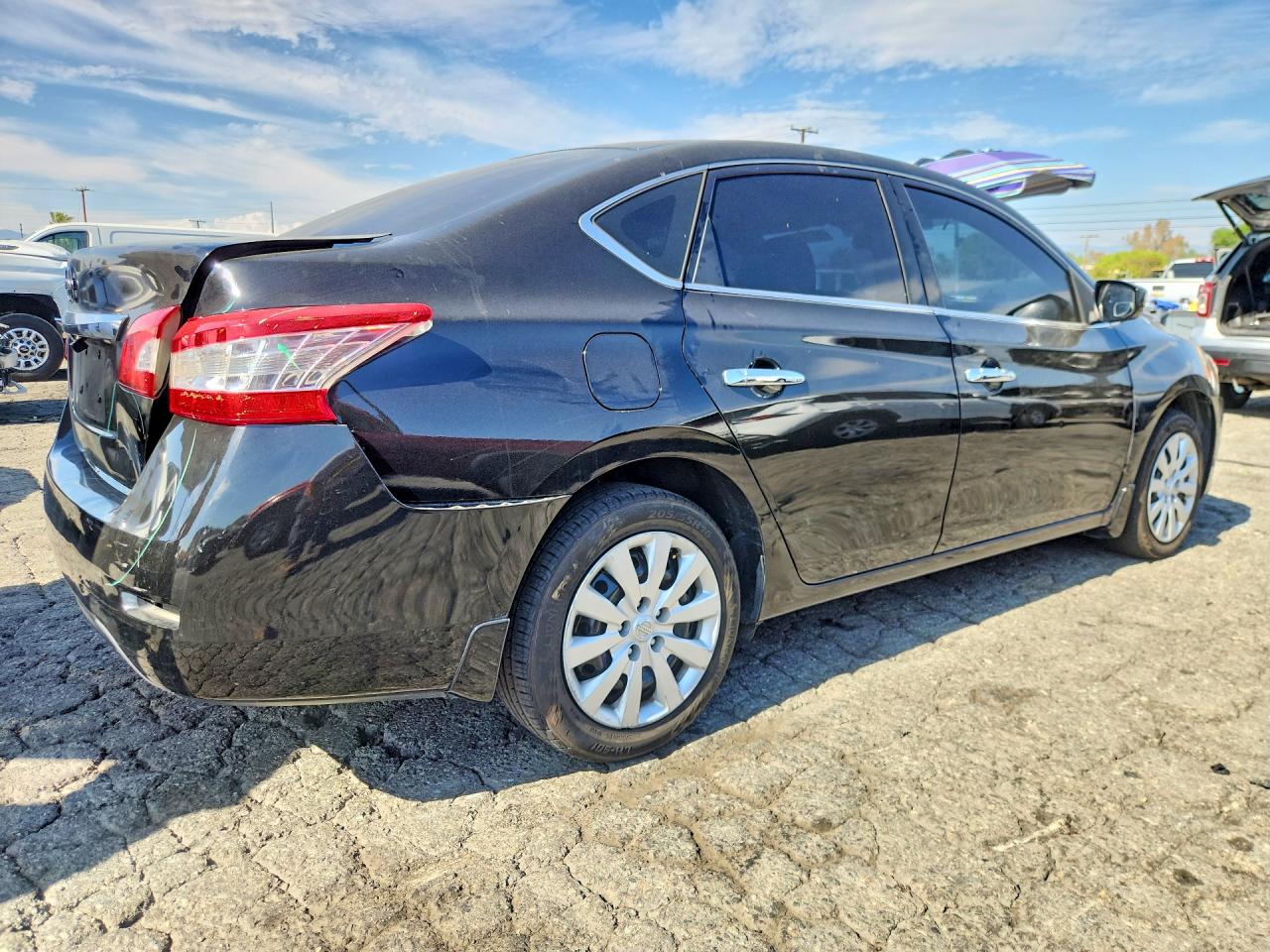 2015 Nissan Sentra S Black vin: 3N1AB7APXFY345735