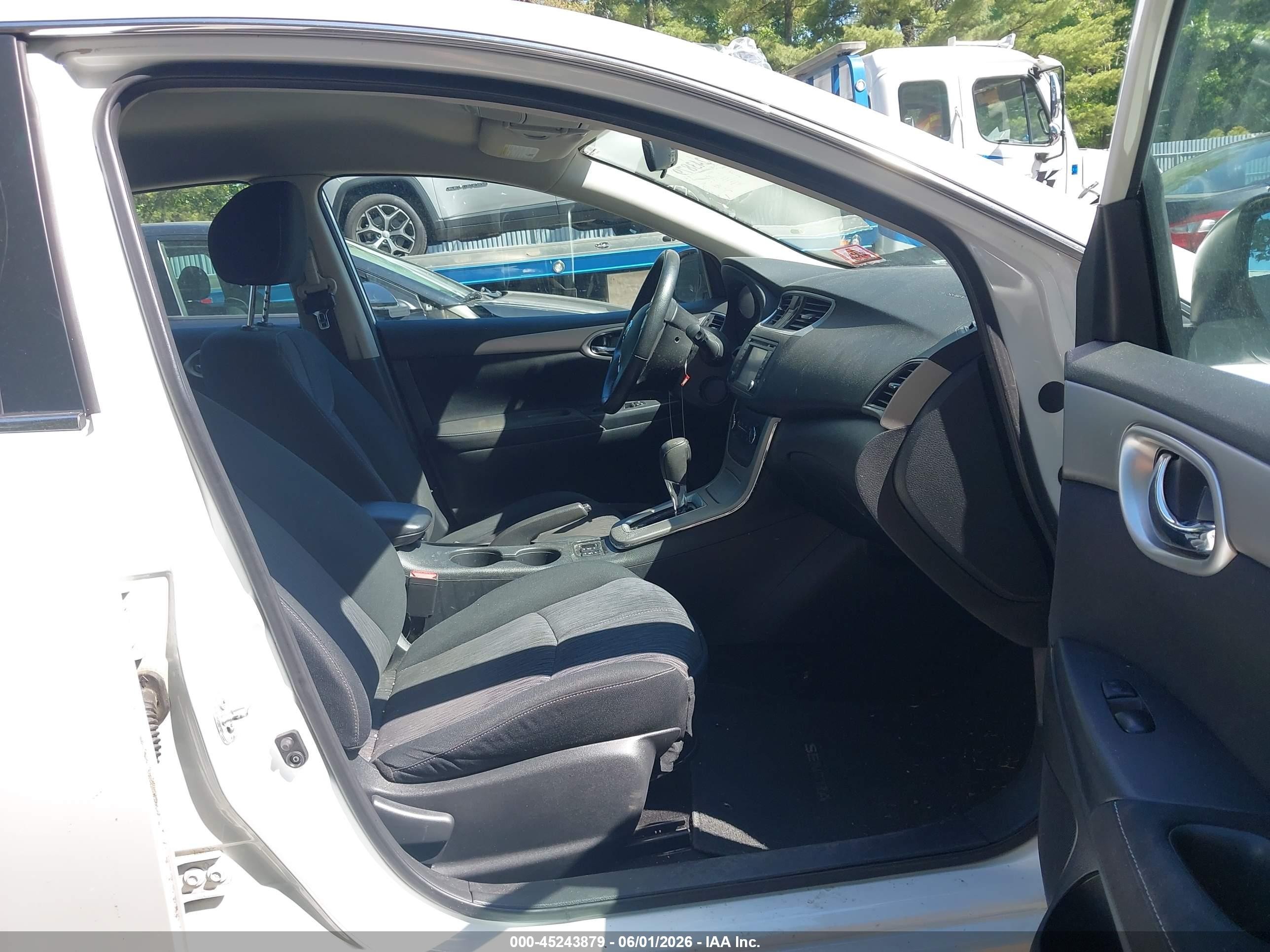 2015 Nissan Sentra Sv White vin: 3N1AB7APXFY349736