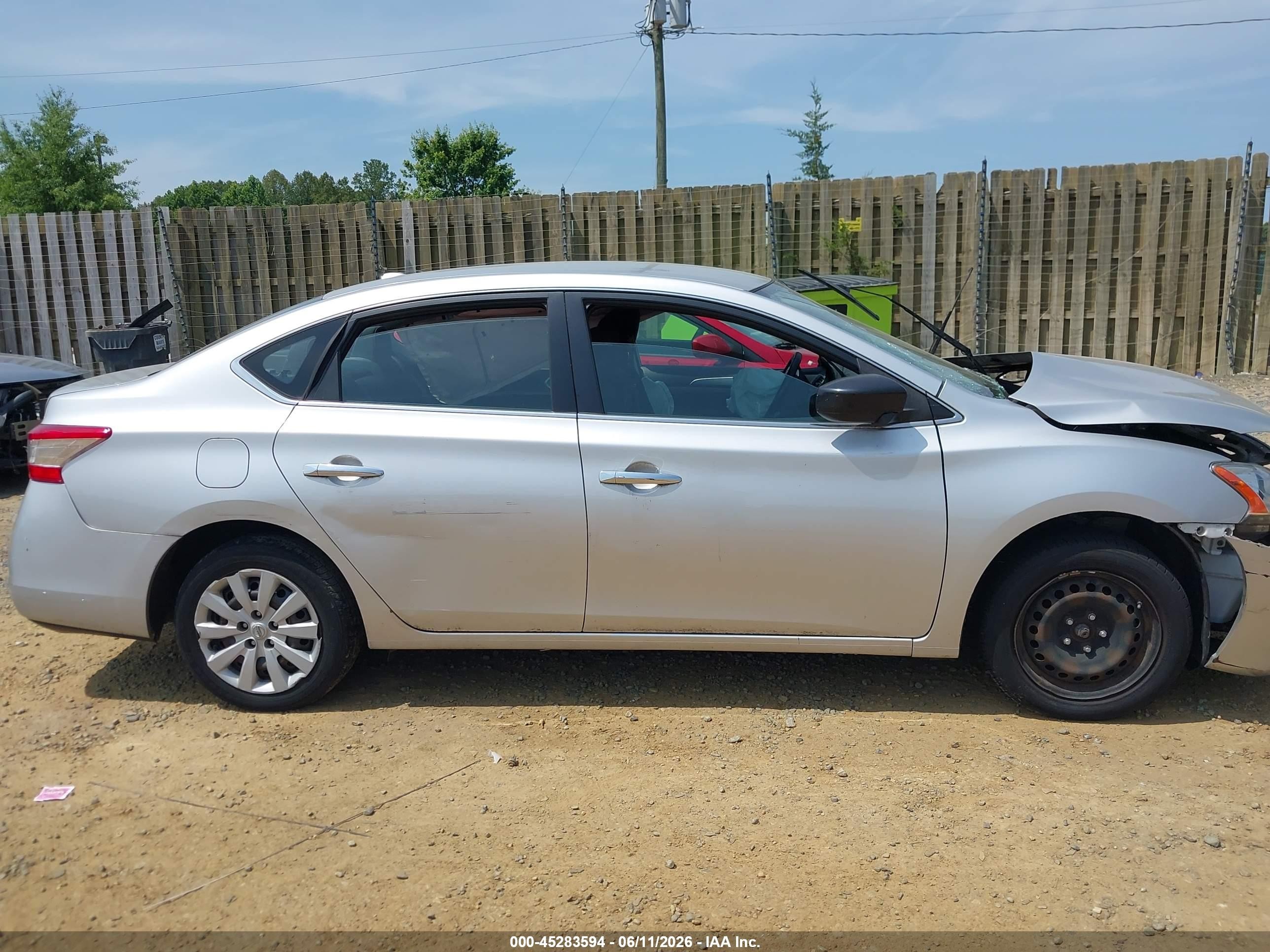 2015 Nissan Sentra Sv Silver vin: 3N1AB7APXFY352197