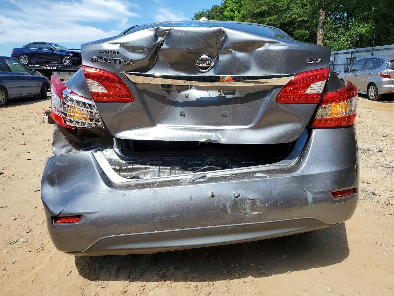 2015 Nissan Sentra Sv Gray vin: 3N1AB7APXFY356802