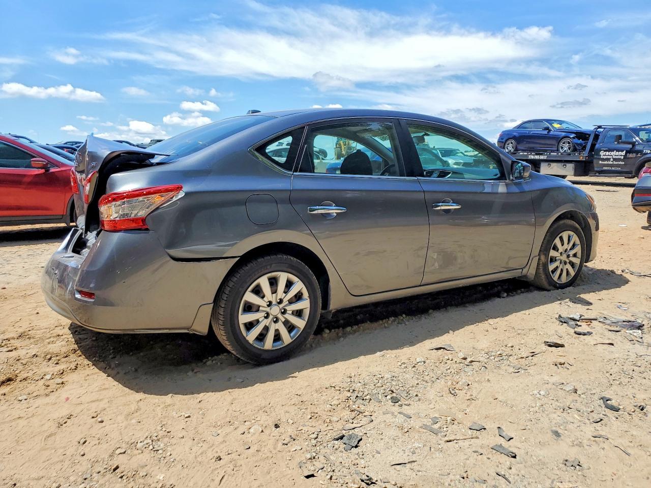 2015 Nissan Sentra Sv Gray vin: 3N1AB7APXFY356802