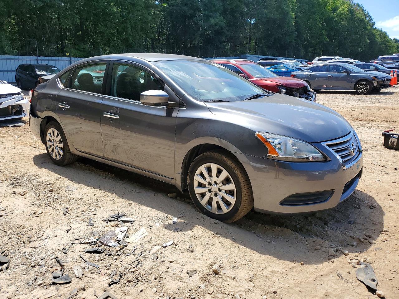 2015 Nissan Sentra Sv Gray vin: 3N1AB7APXFY356802