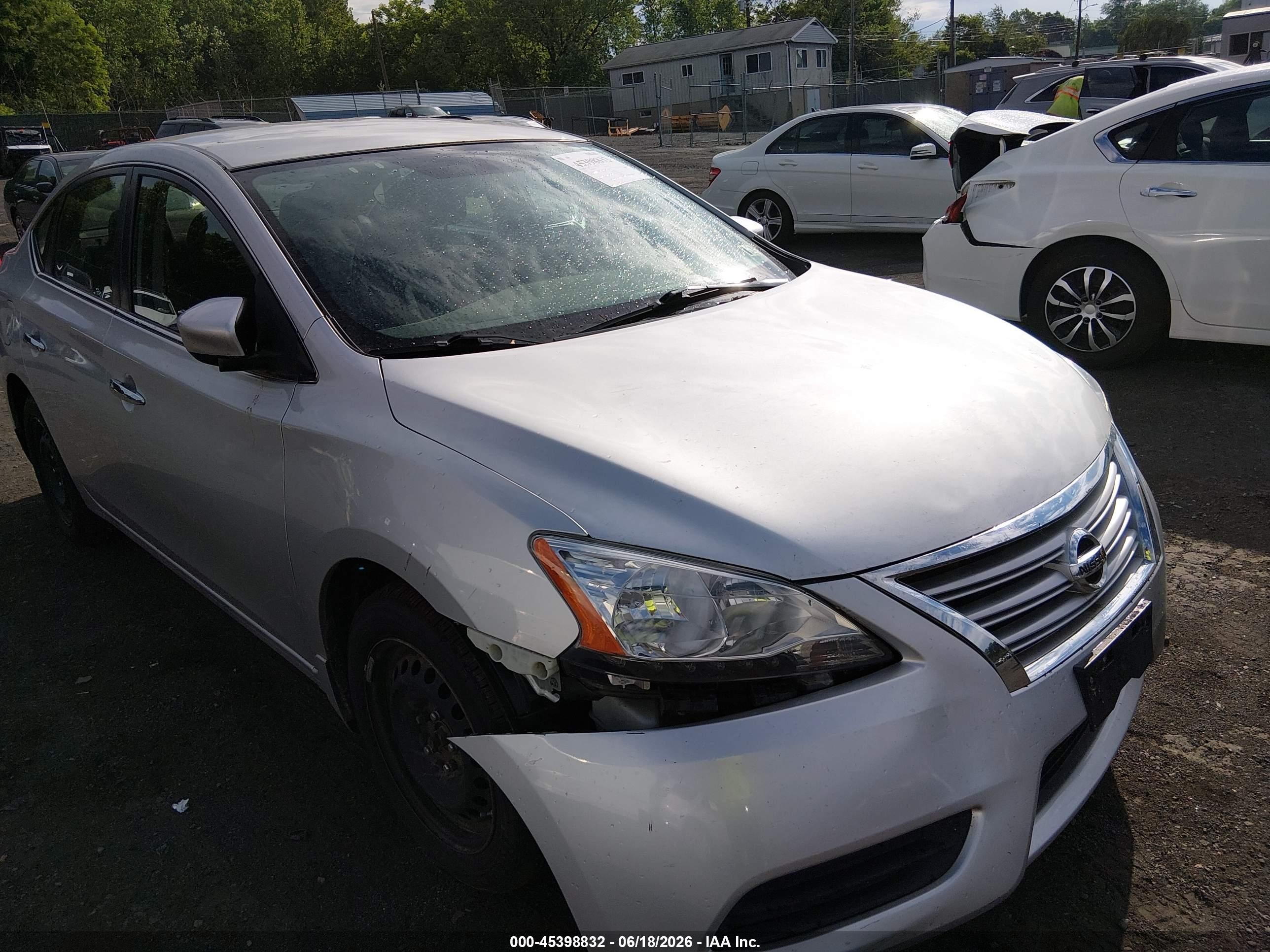 2015 Nissan Sentra S Silver vin: 3N1AB7APXFY357335