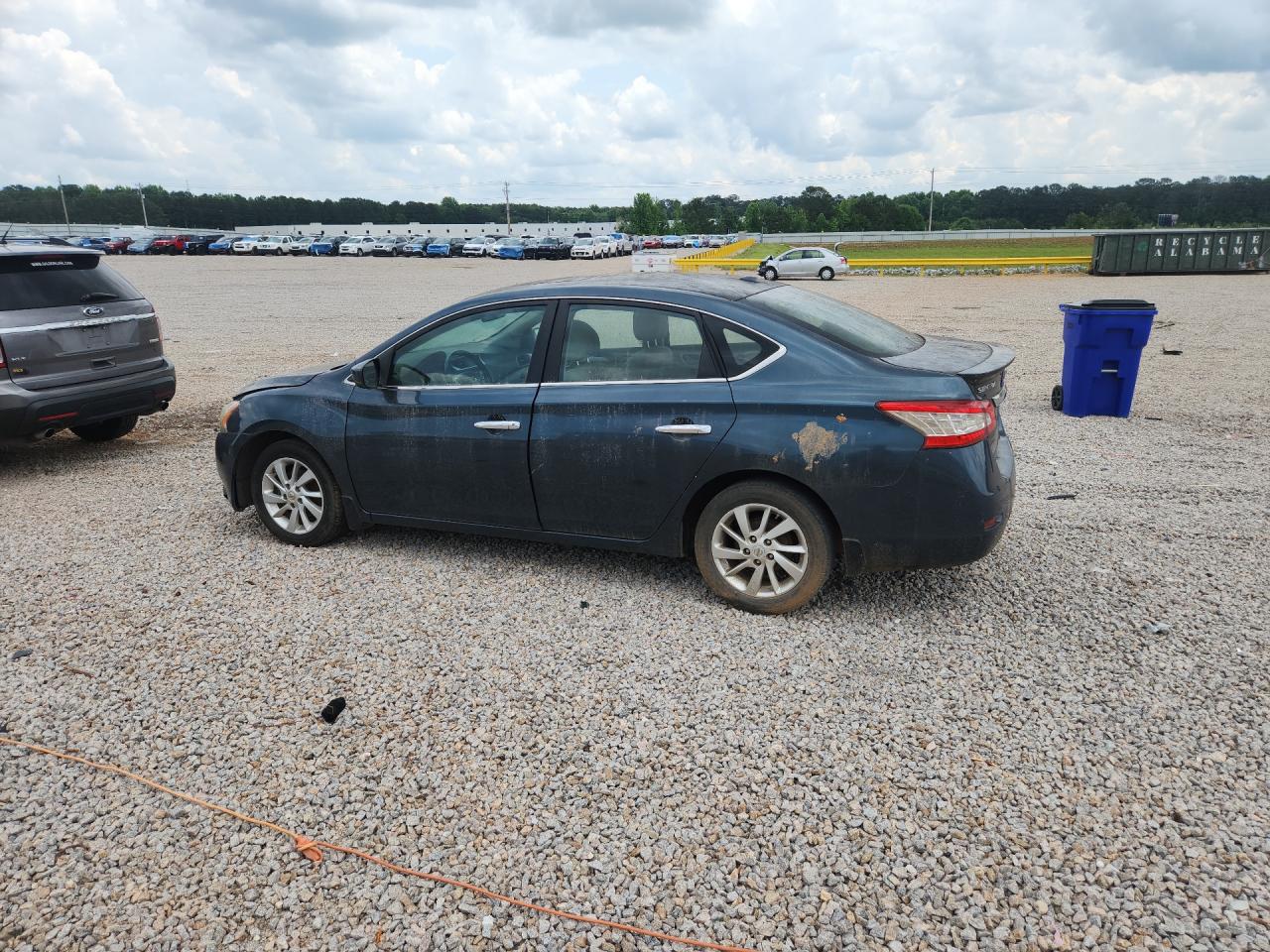 2015 Nissan Sentra Sv Blue vin: 3N1AB7APXFY358291