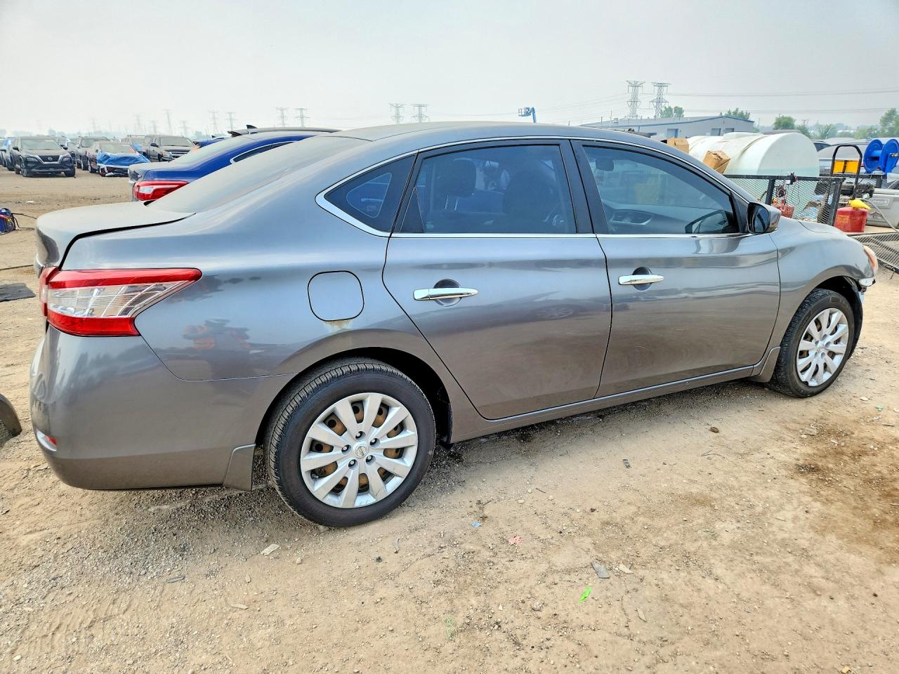 2015 Nissan Sentra S Gray vin: 3N1AB7APXFY361630