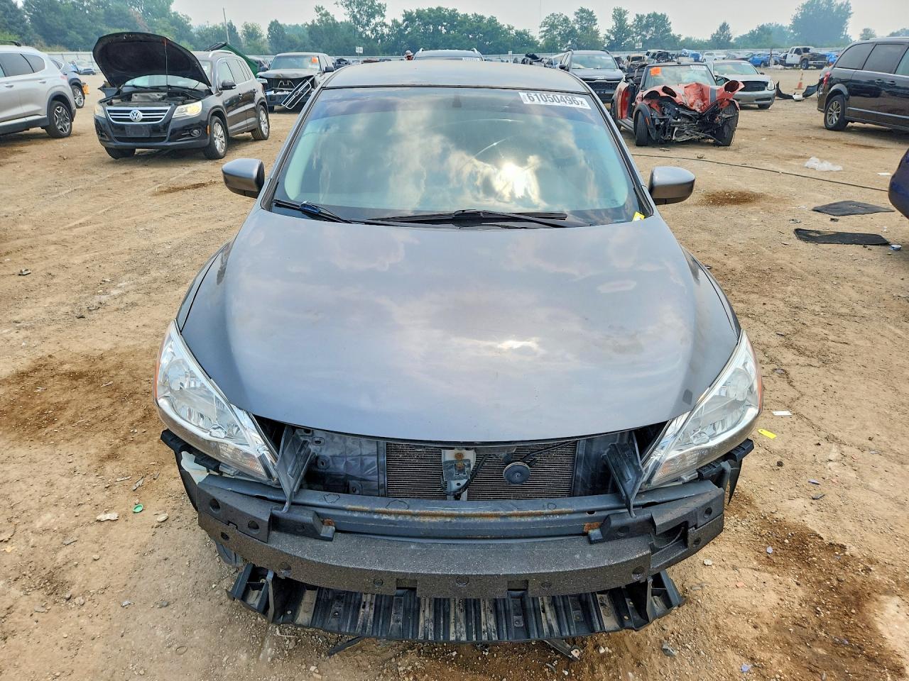 2015 Nissan Sentra S Gray vin: 3N1AB7APXFY361630