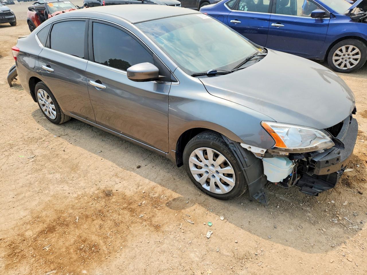 2015 Nissan Sentra S Gray vin: 3N1AB7APXFY361630